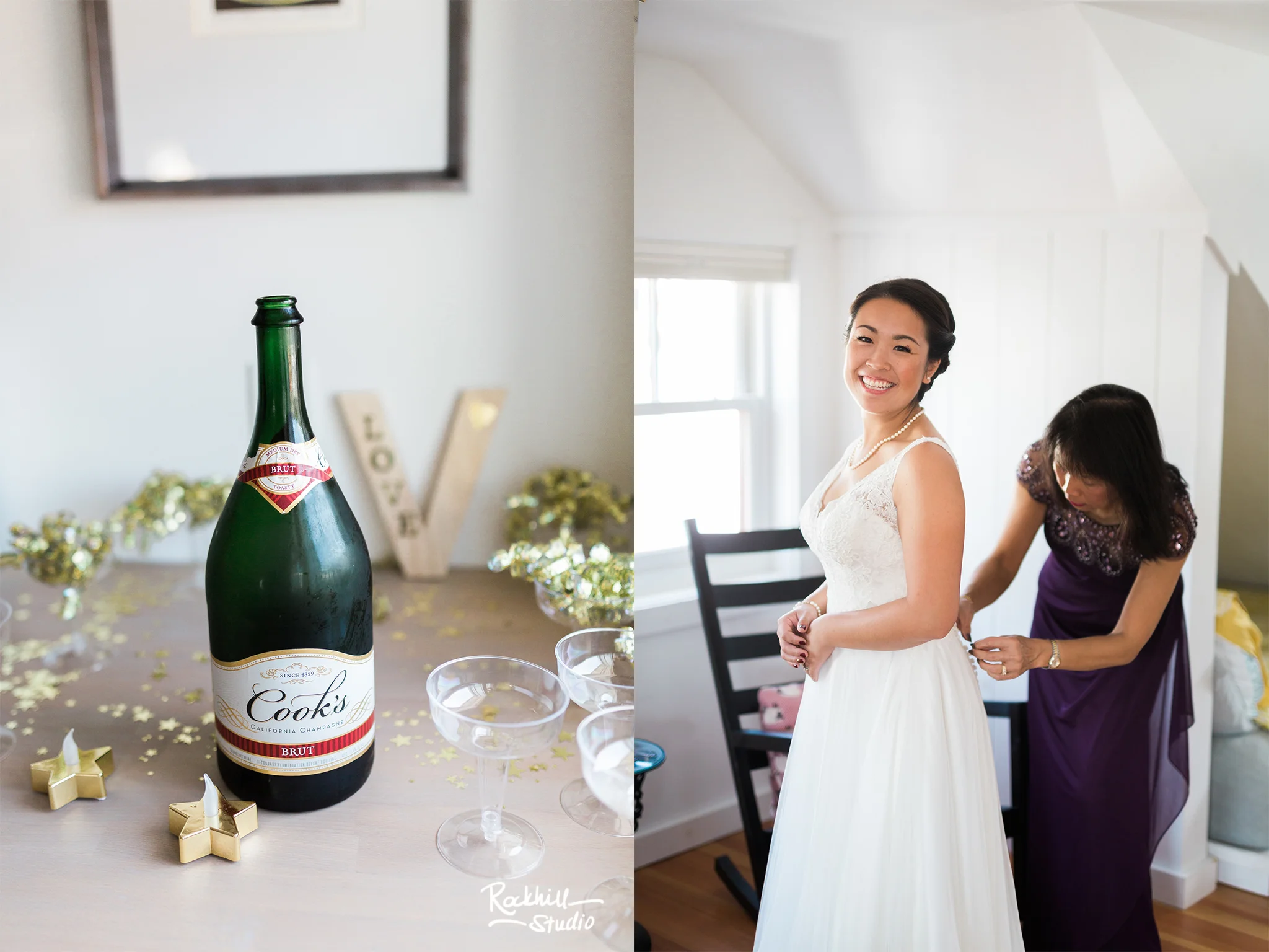 Northport Getting ready detail, makeup brushes, Traverse City wedding photographer Rockhill Studio