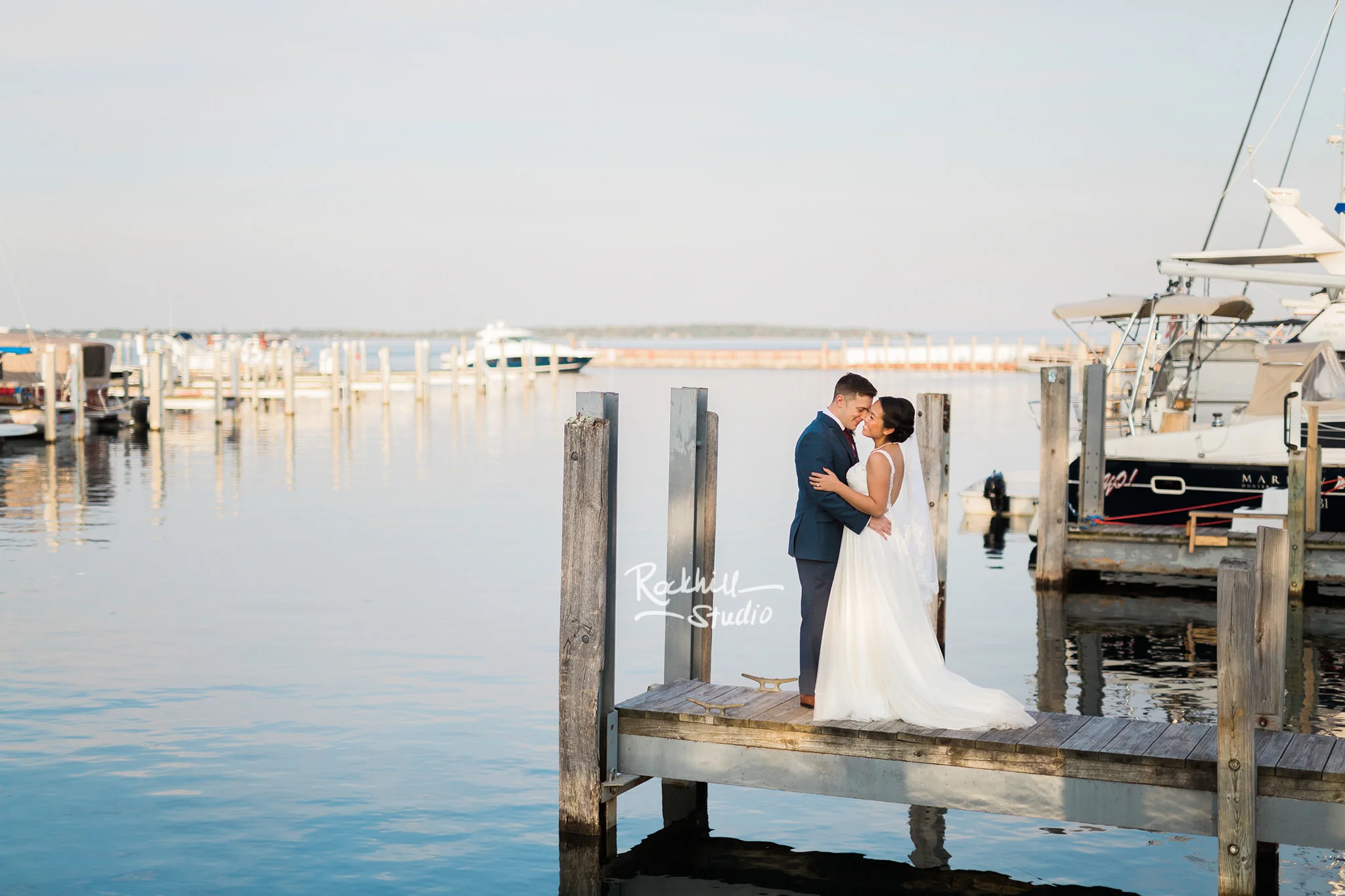 Northport wedding, bride and groom portrait, Traverse city wedding photographer Rockhill Studio