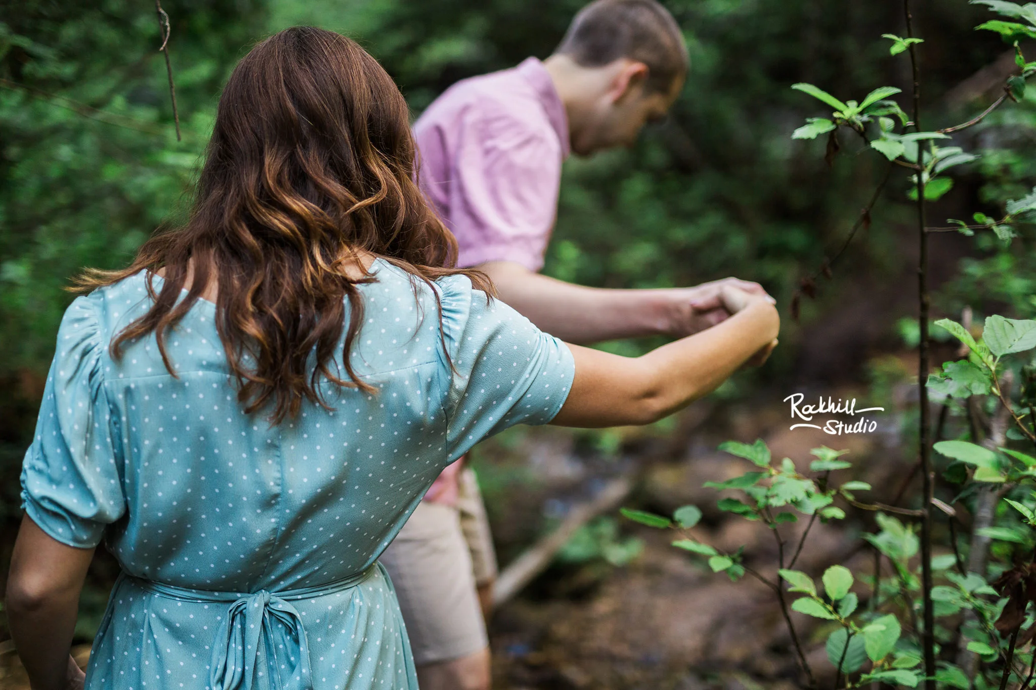 Northern michigan engagement, pictured rocks waterfall, traverse city wedding photographer Rockhill Studio
