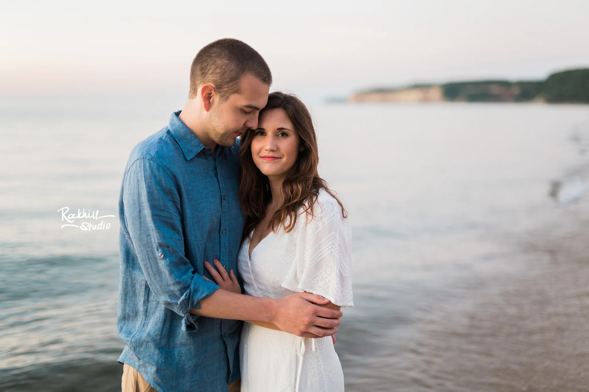 Northern Michigan engagement, pictured rocks miners beach, traverse city wedding photographer Rockhill Studio