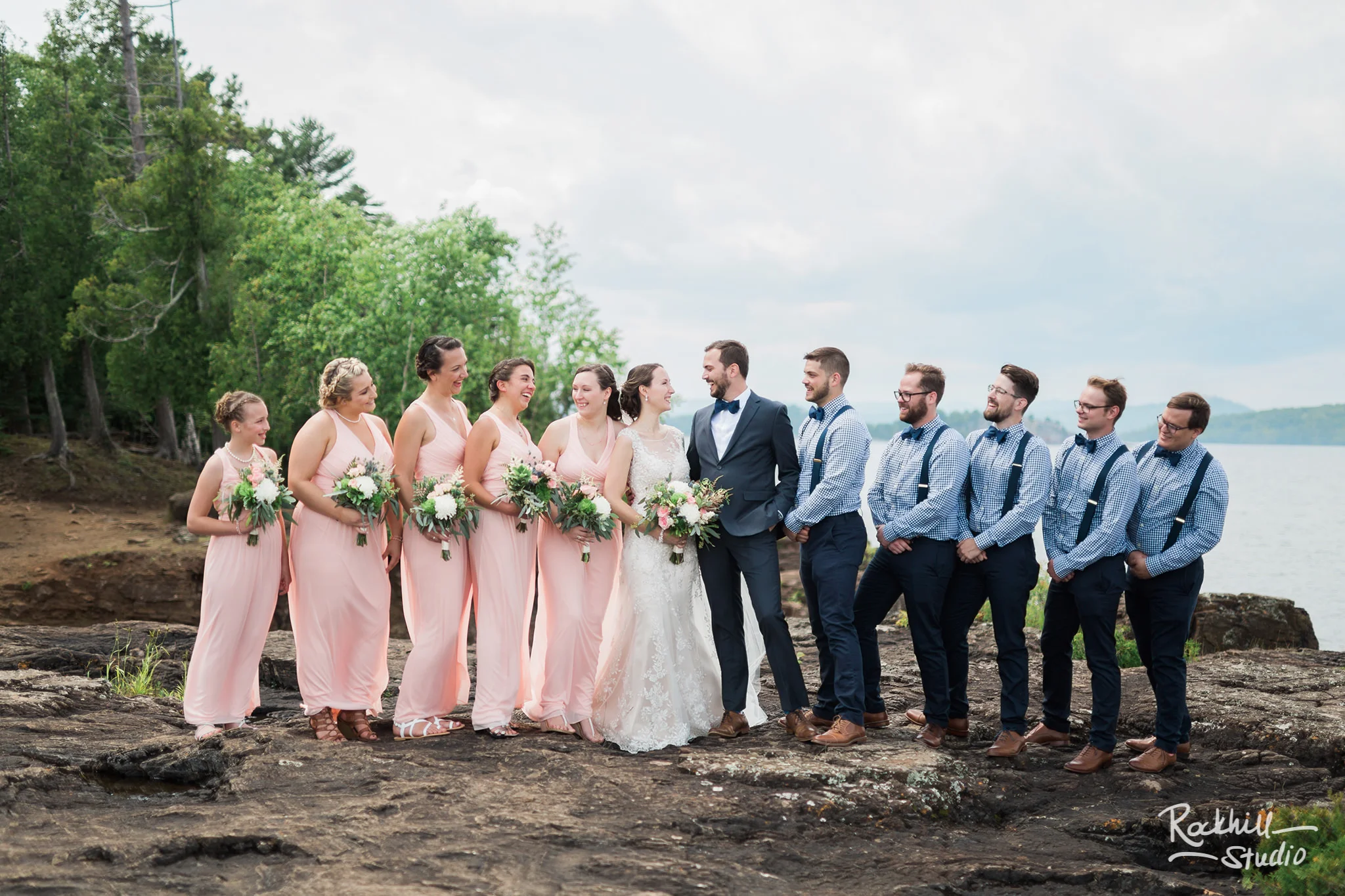 Wedding Party portraits, Traverse City wedding photographer Rockhill Studio