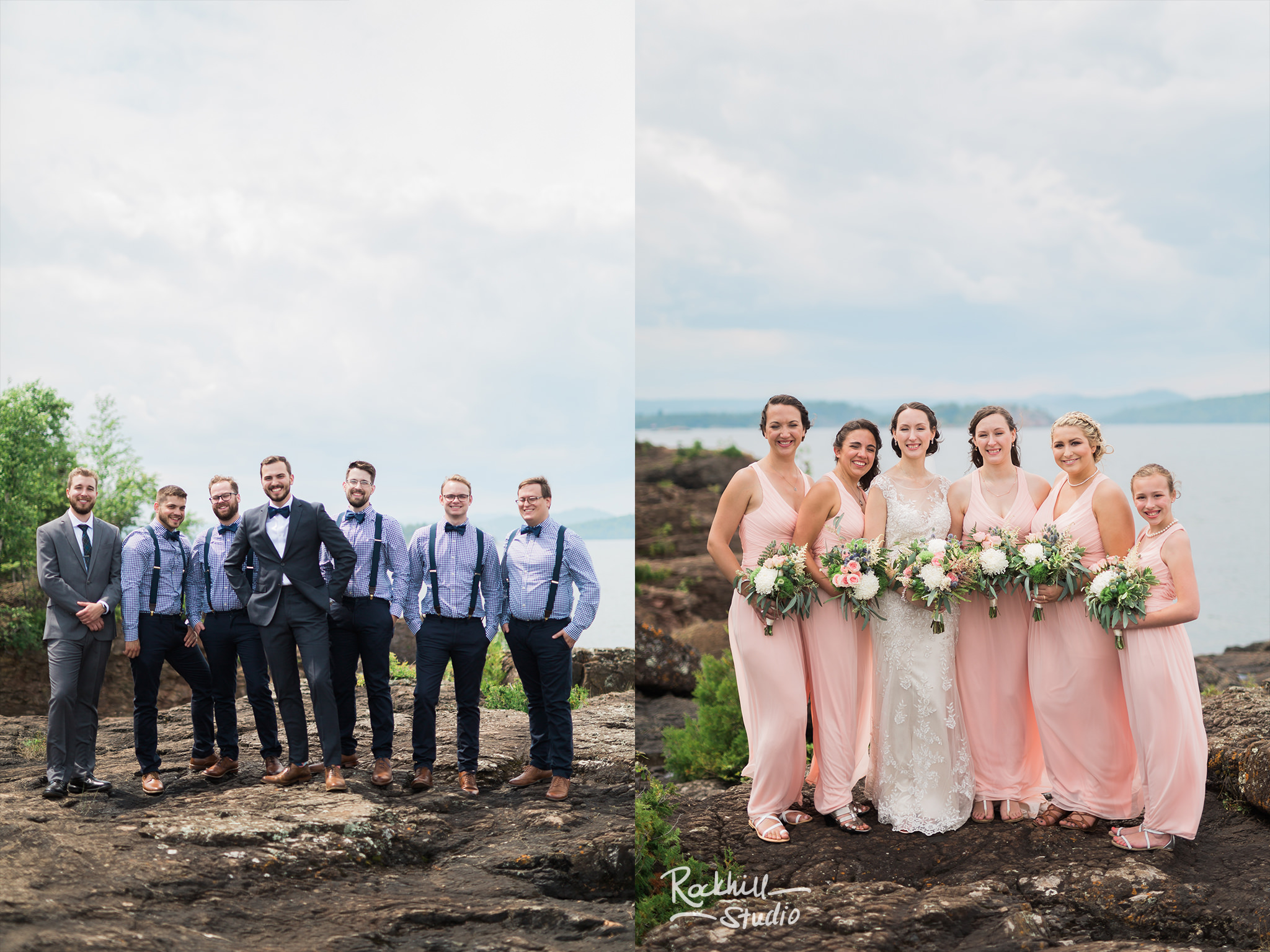 Wedding Party portraits, Traverse City wedding photographer Rockhill Studio