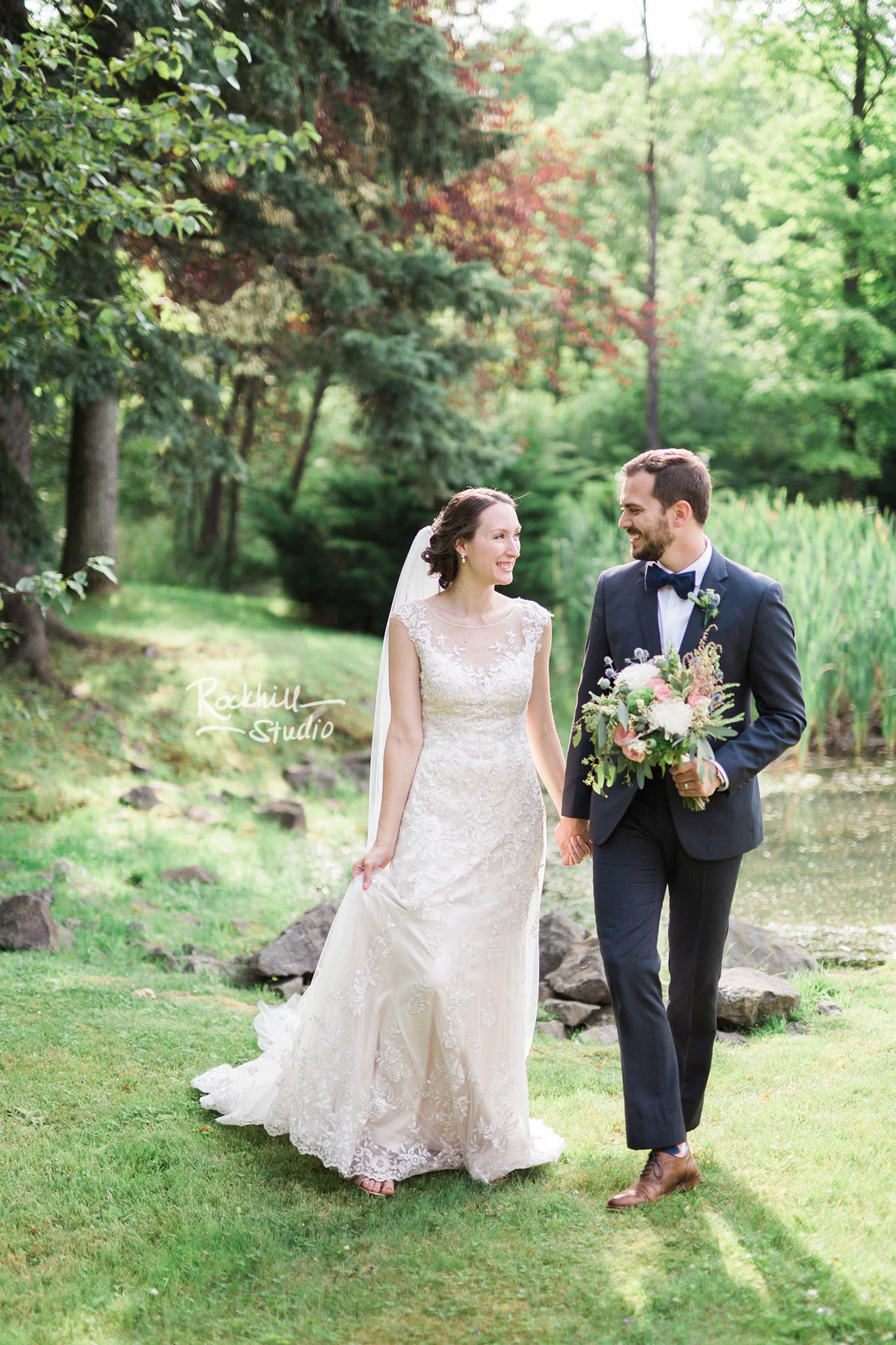 bride and groom portraits, Traverse City wedding photographer Rockhill Studio