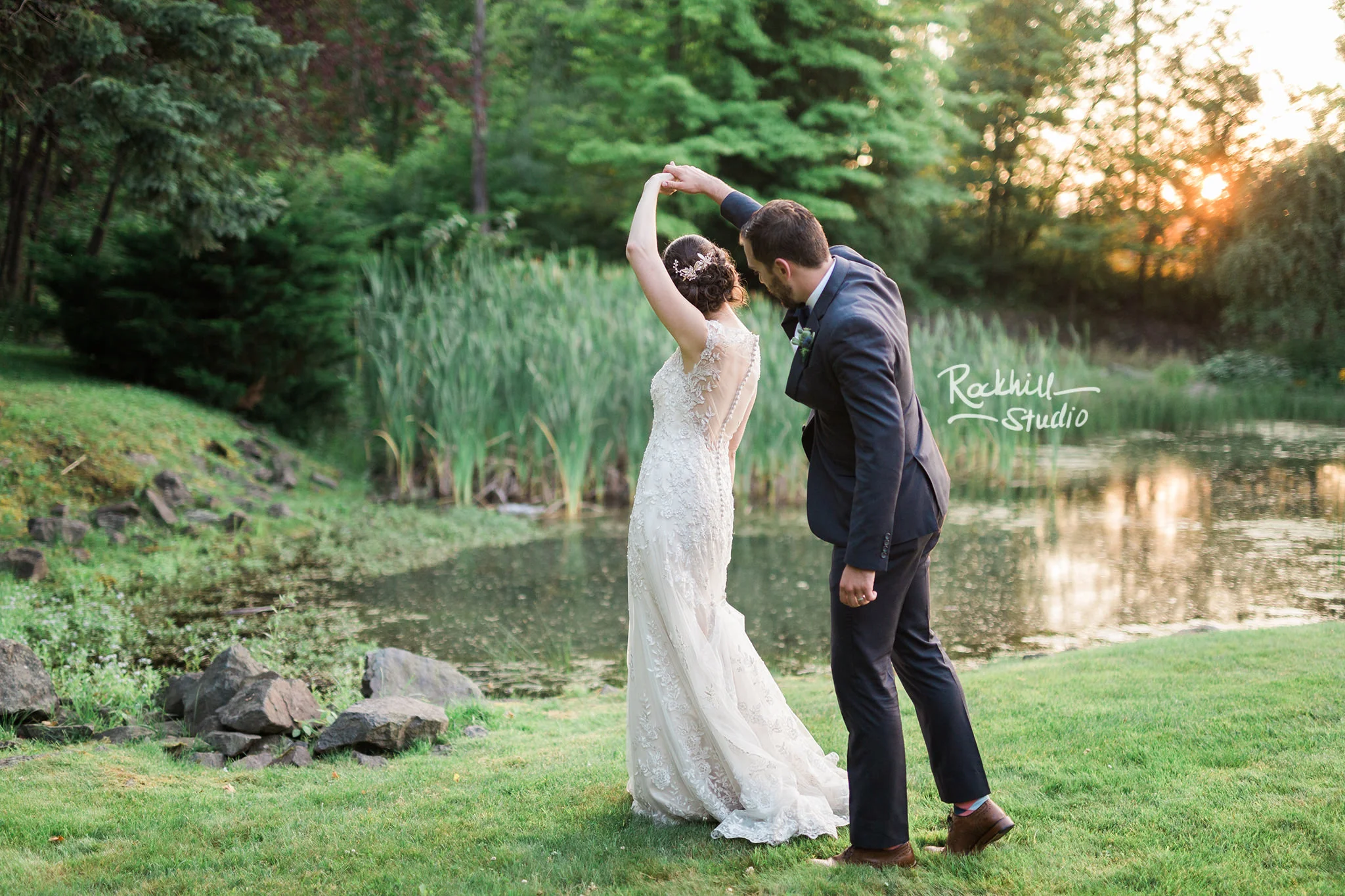 bride and groom portraits, Traverse City wedding photographer Rockhill Studio