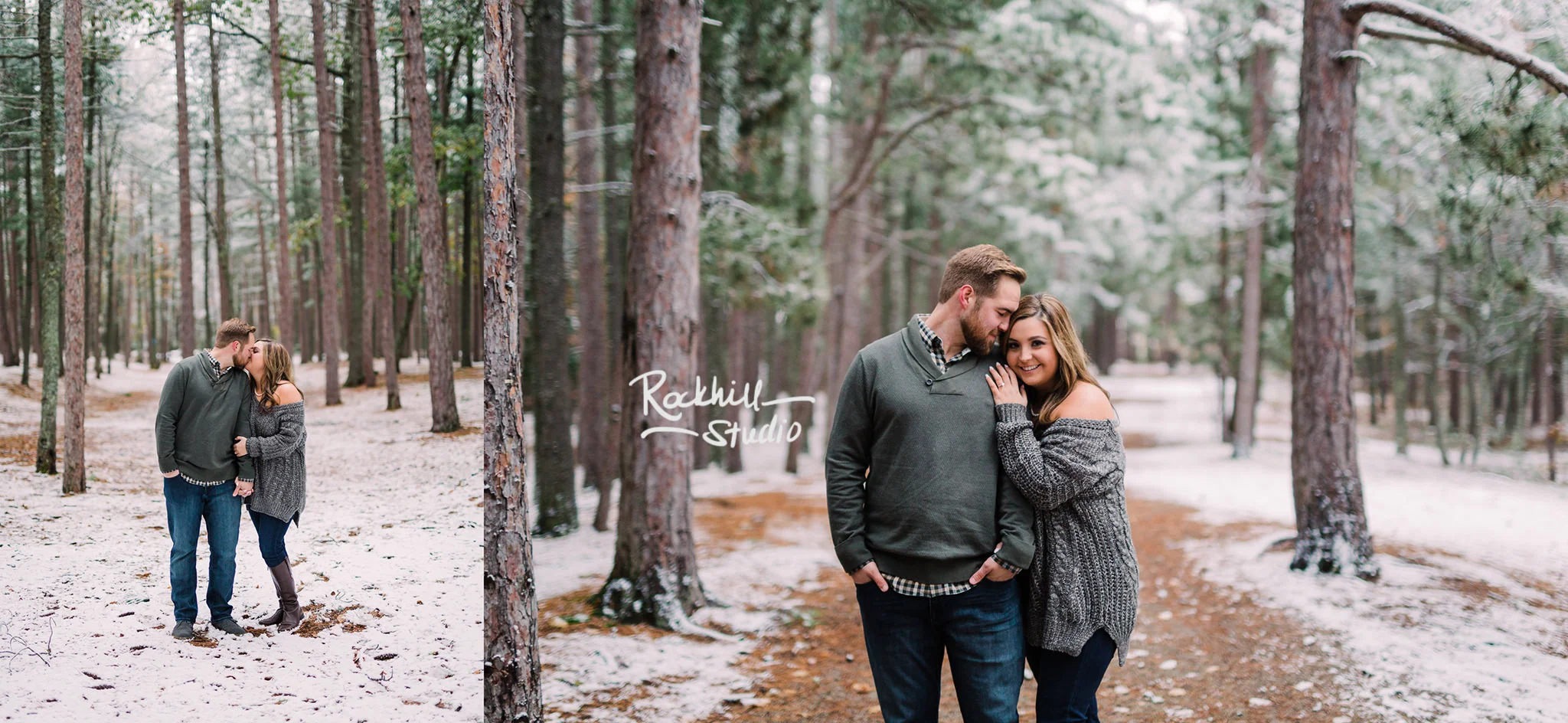 Northern Michigan Engagement photographer, couple in the woods, traverse city