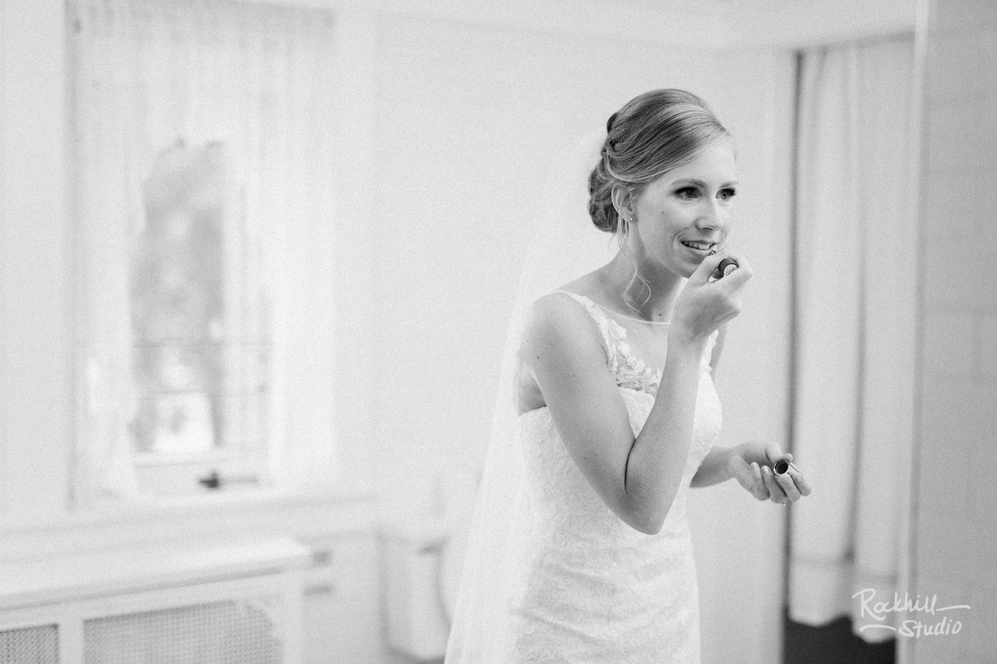 Traverse City Wedding Photographer, brides wedding dress hanging, Rockhill Studio, destination wedding photography