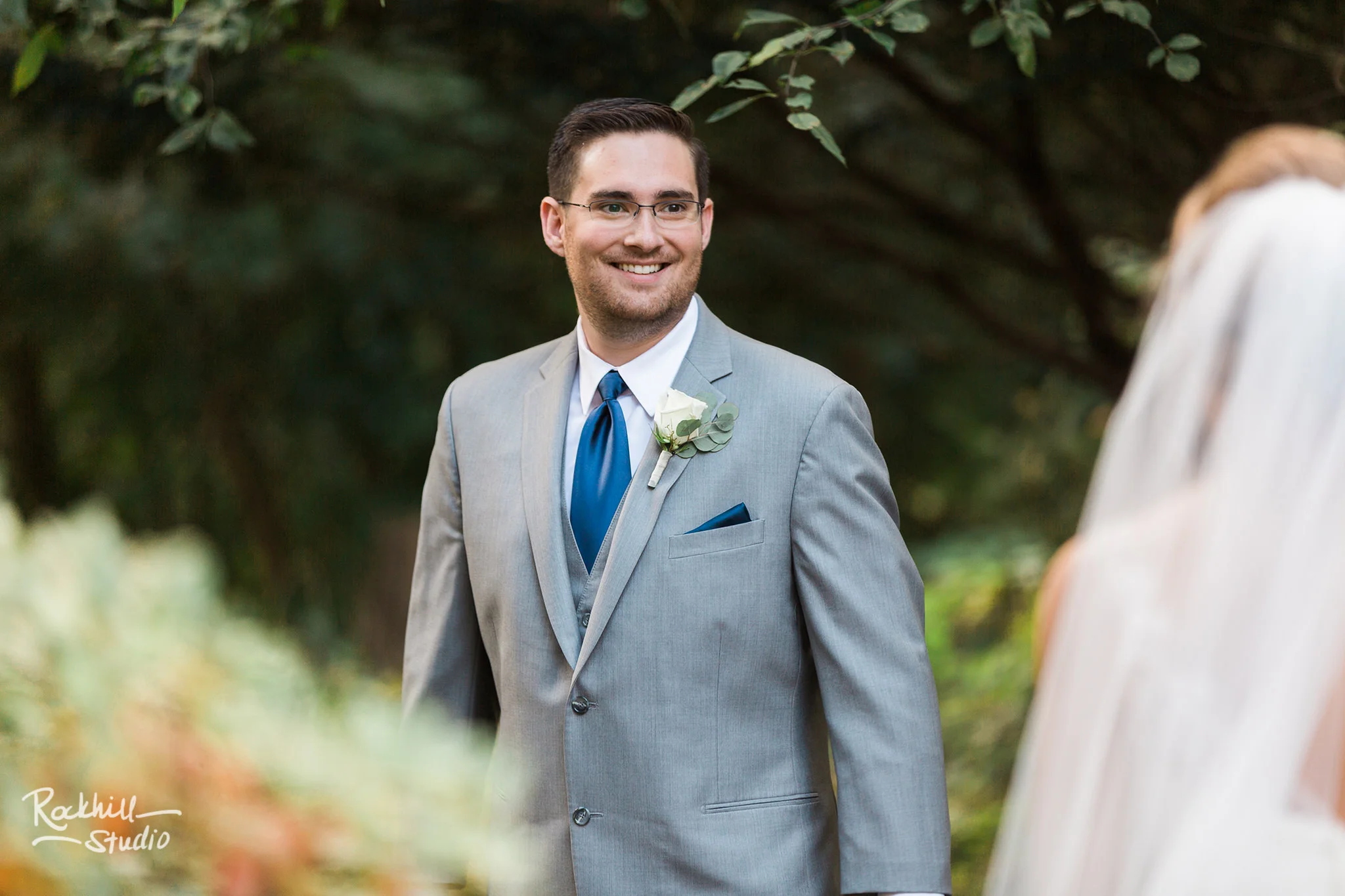 Traverse City Wedding Photographer, brides wedding dress hanging, Rockhill Studio, destination wedding photography