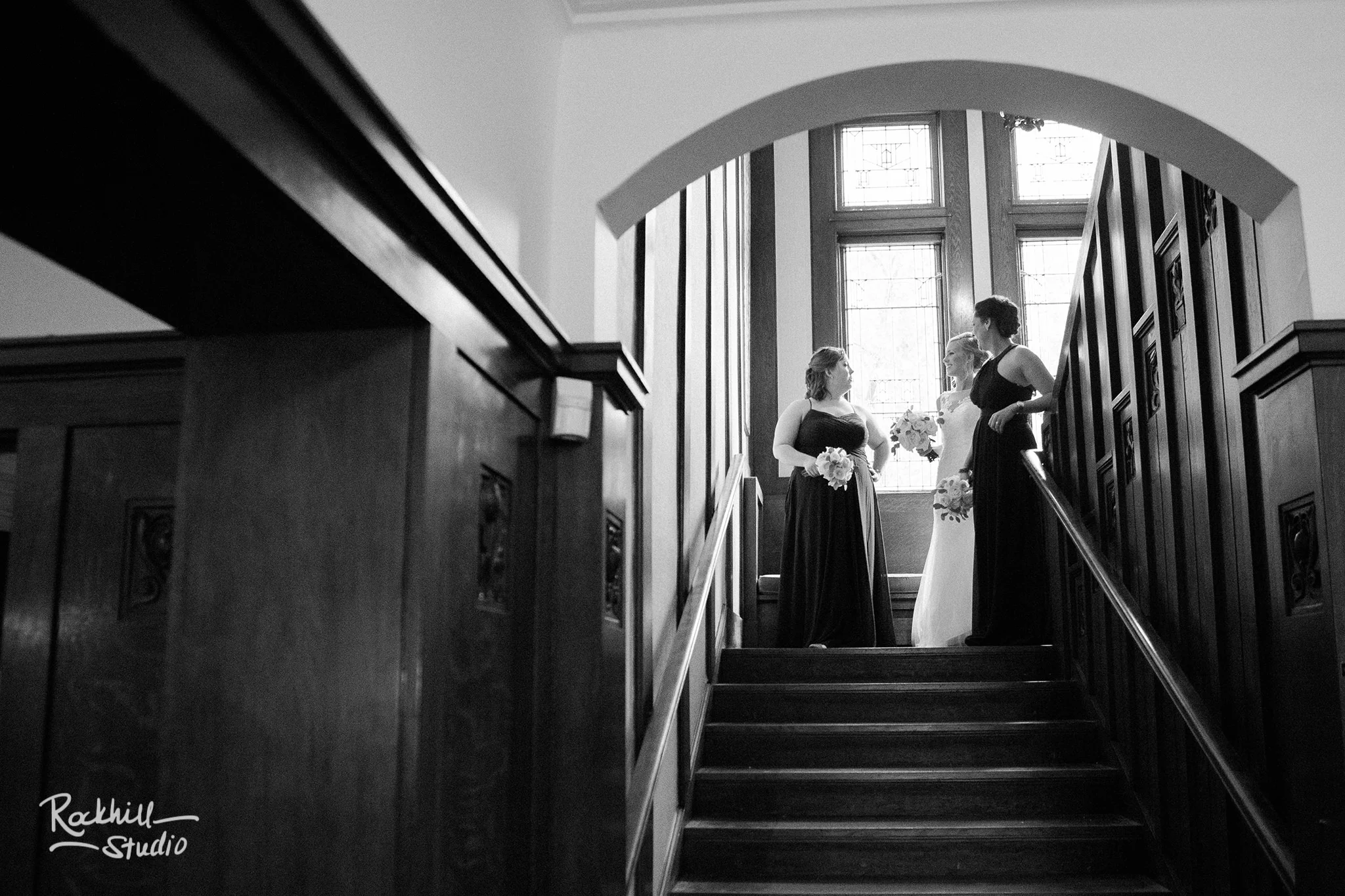 Traverse City Wedding Photographer, brides wedding dress hanging, Rockhill Studio, destination wedding photography