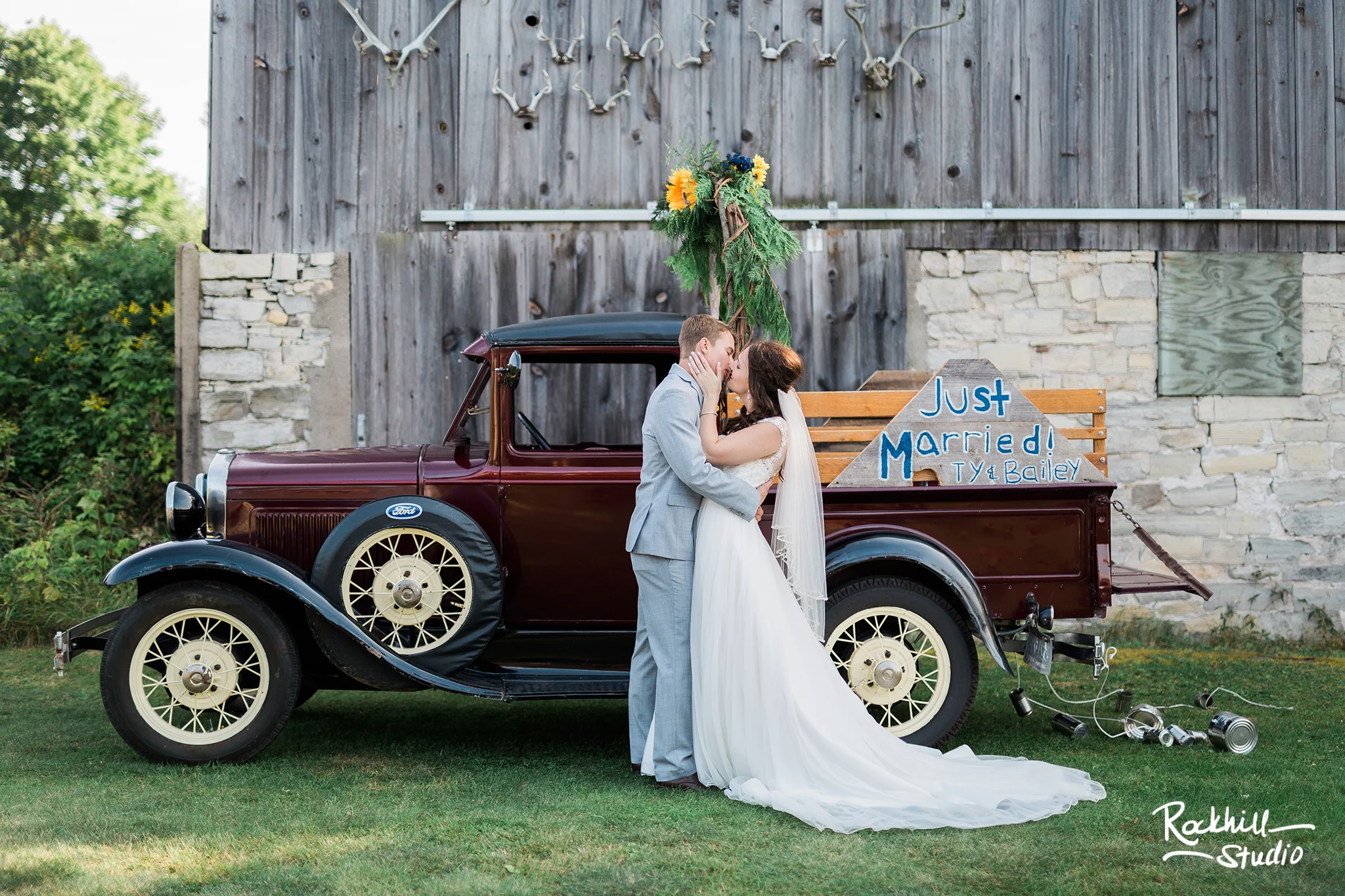 Drummond Island Church, bride and groom portraits, Traverse City Wedding Photographer Rockhill Studio