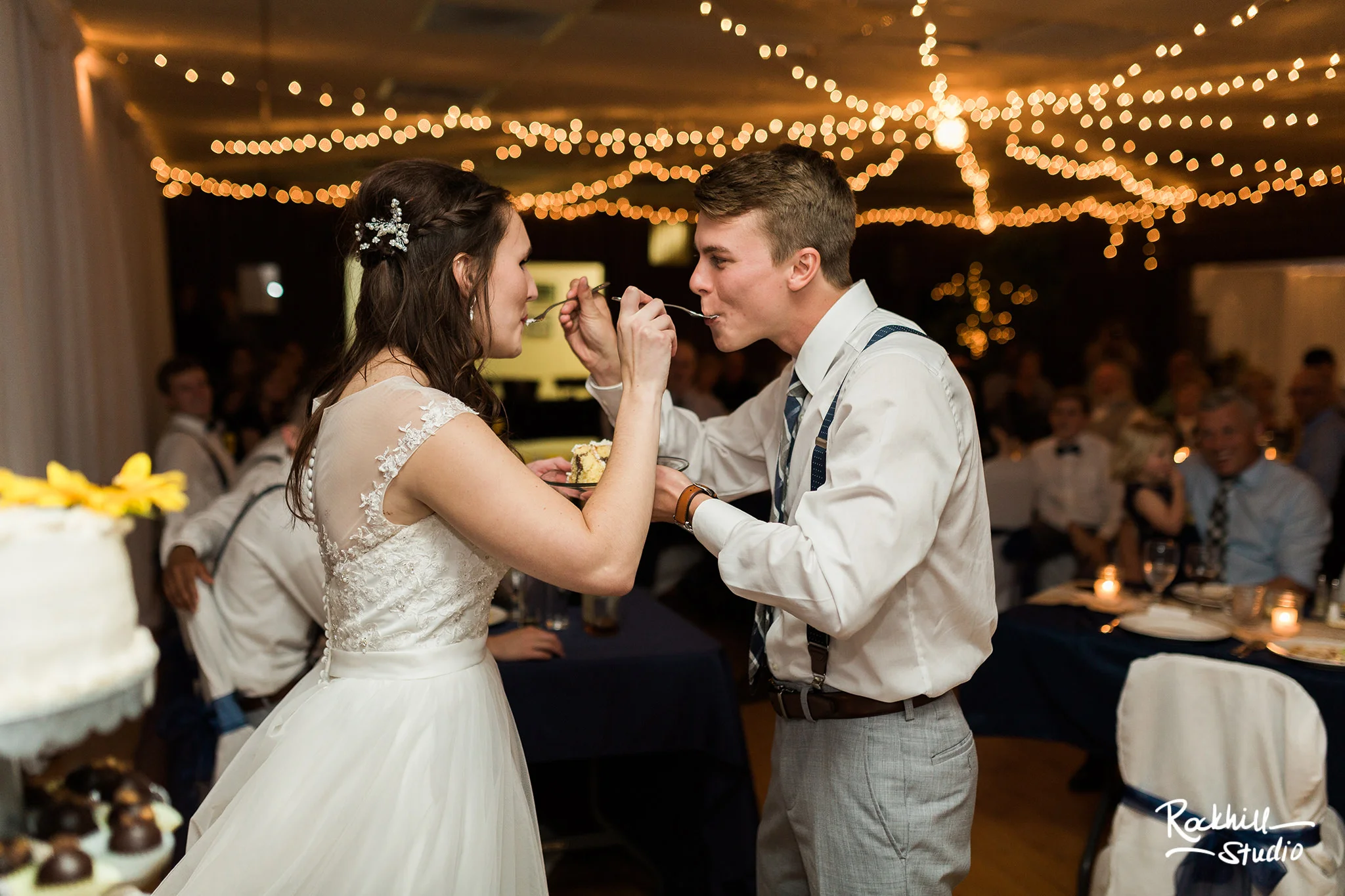 Drummond Island Church, reception details, Traverse City Wedding Photographer Rockhill Studio