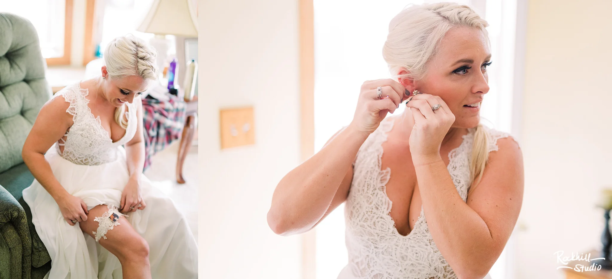 Traverse City Wedding Photographer, bride getting ready, Rockhill Studio