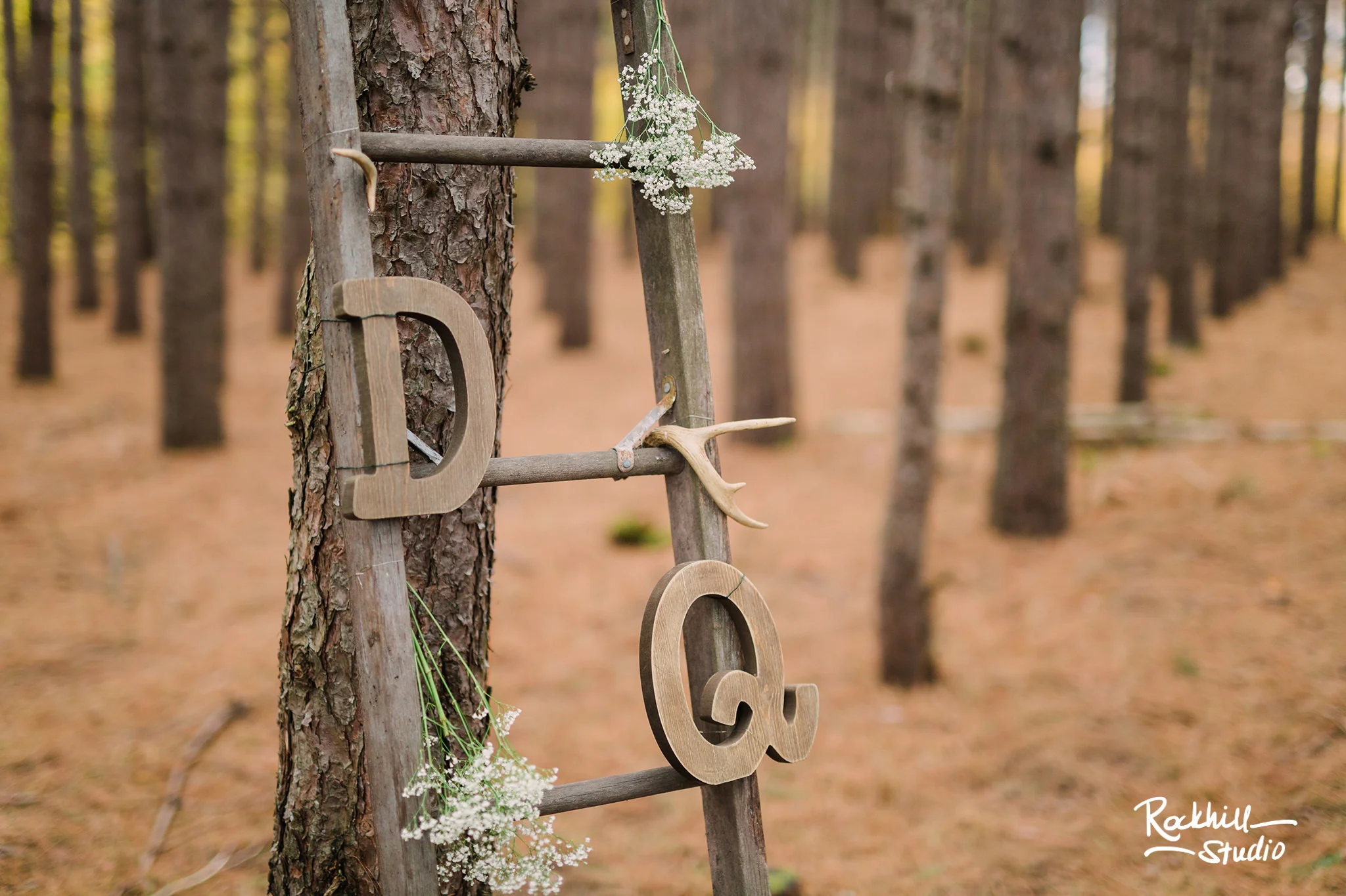 Traverse City Wedding Photographer, northern michigan pine trees ceremony, Rockhill Studio