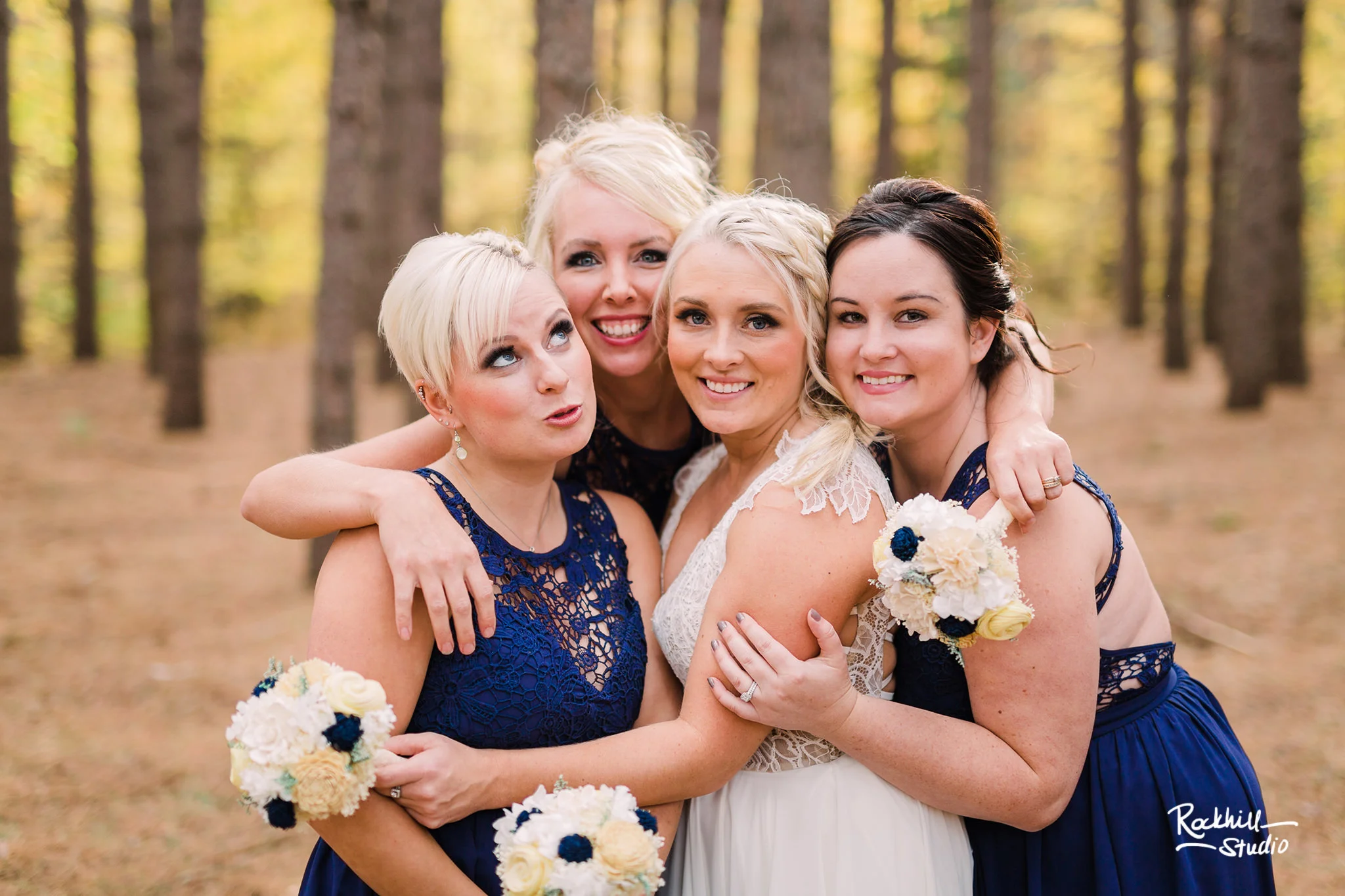 Traverse City Wedding Photographer, northern michigan pine trees ceremony, Rockhill Studio