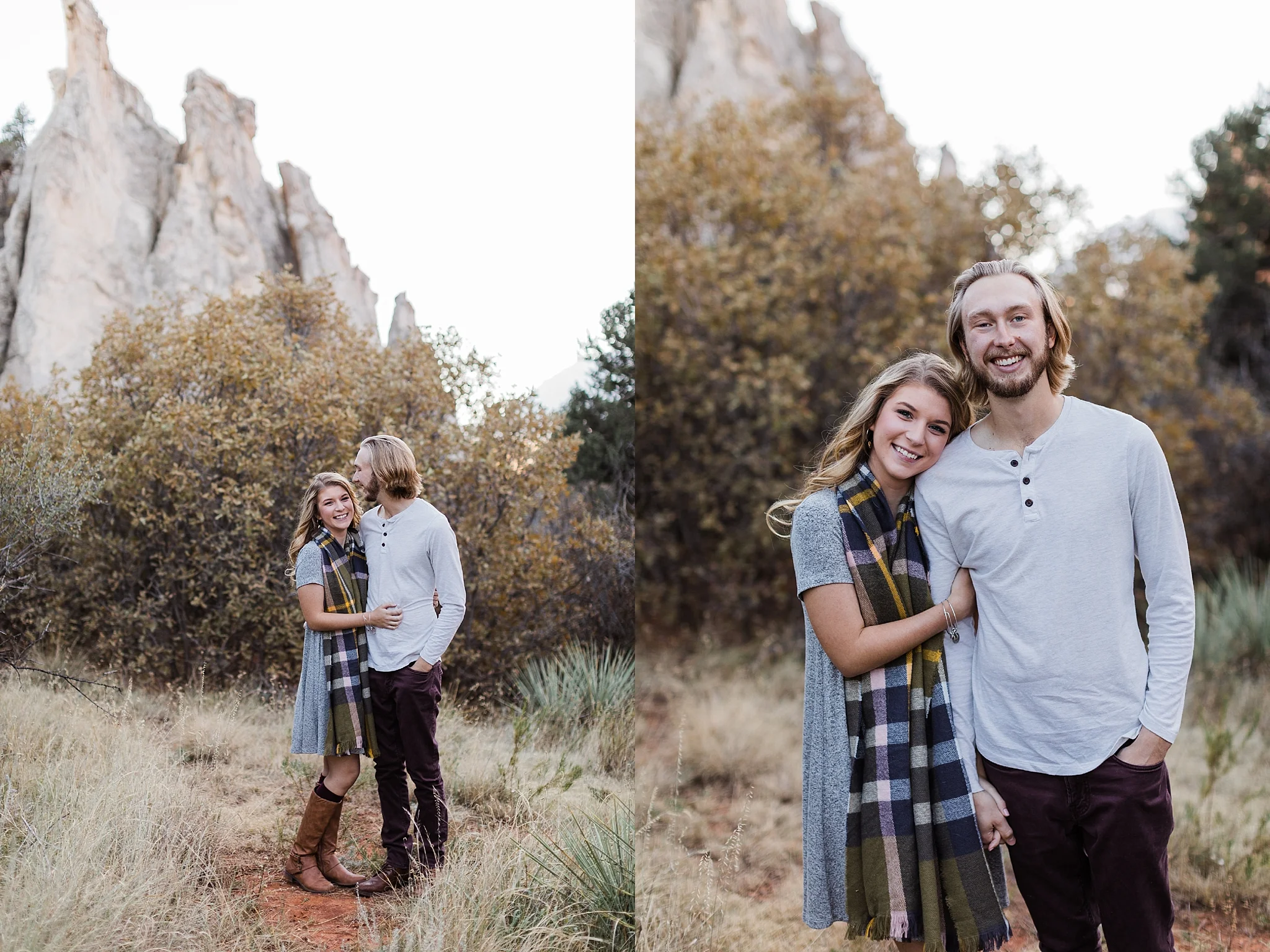 Couple on engagement session in Garden of the Gods, Colorado, by Rockhill Studio, Traverse City Engagement and Wedding Photographer