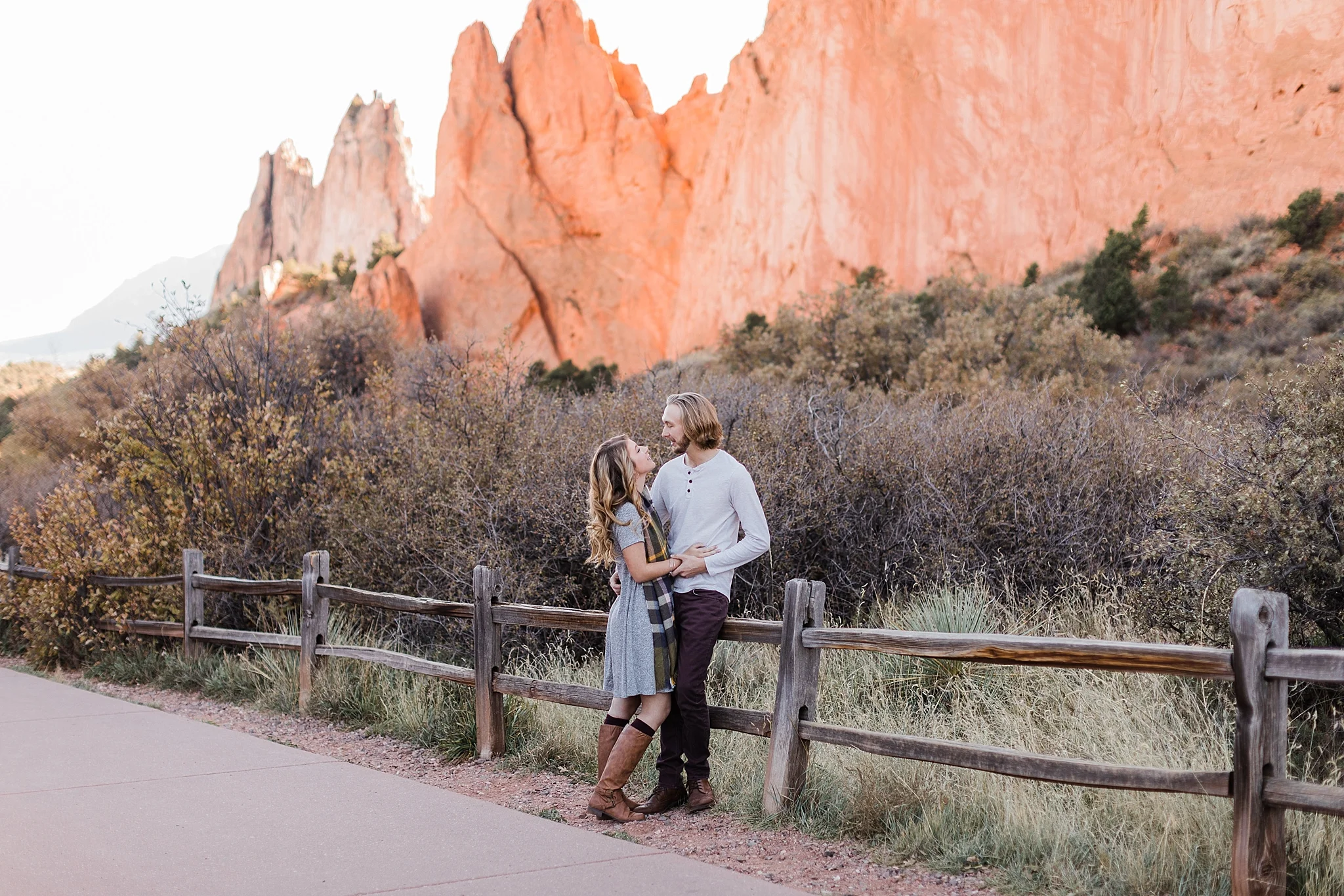 Couple on engagement session in Garden of the Gods, Colorado, by Rockhill Studio, Traverse City Engagement and Wedding Photographer