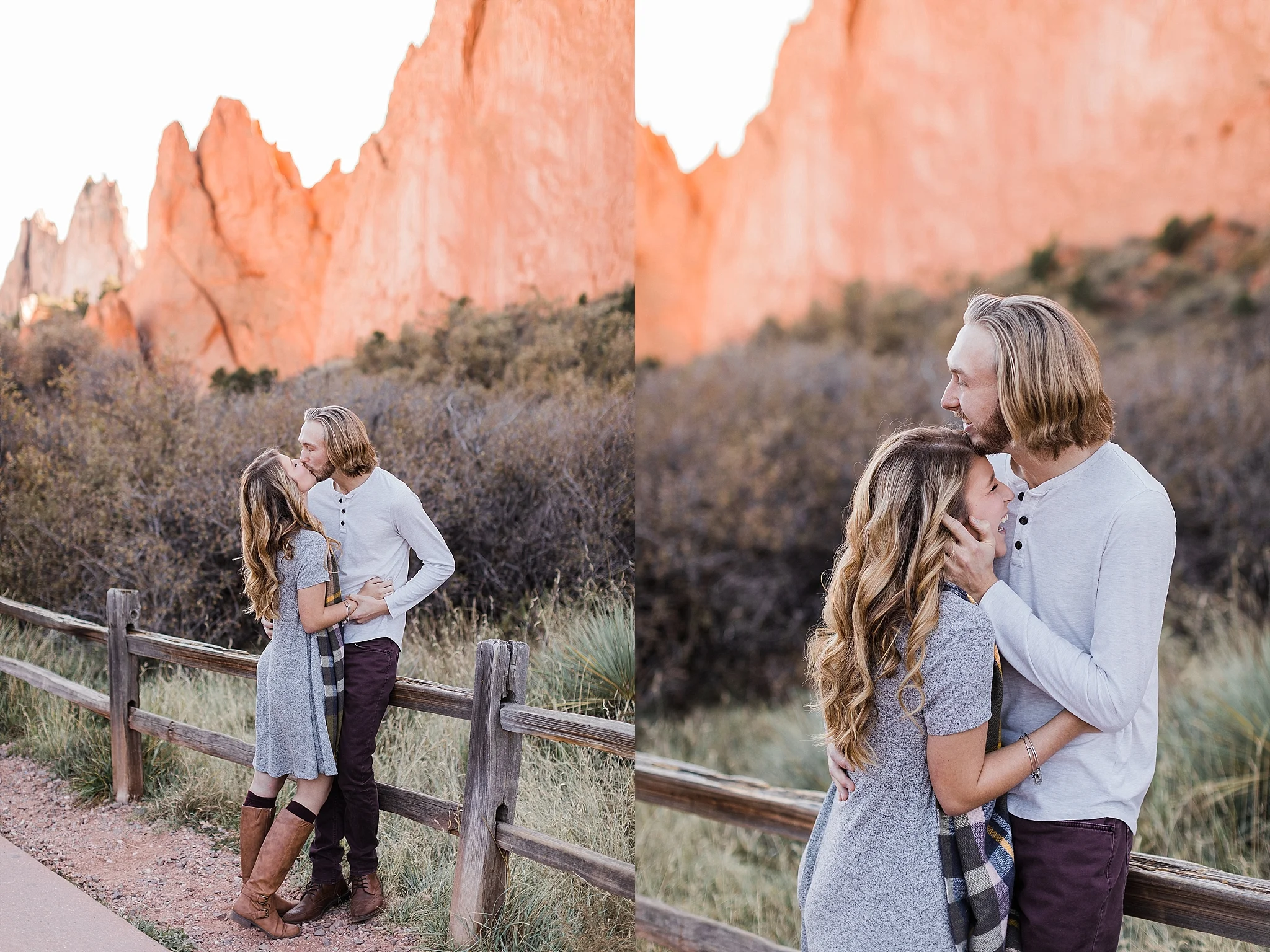 Couple on engagement session in Garden of the Gods, Colorado, by Rockhill Studio, Traverse City Engagement and Wedding Photographer