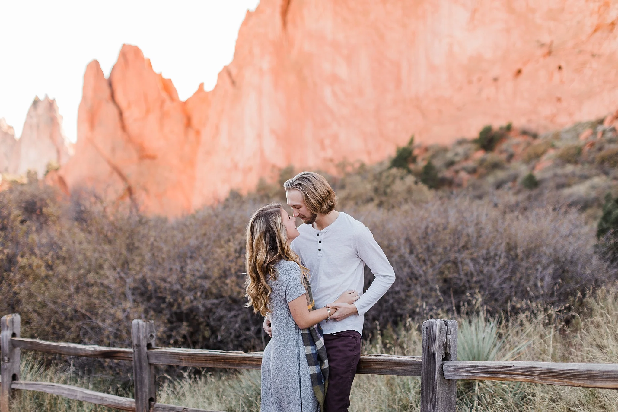 Couple on engagement session in Garden of the Gods, Colorado, by Rockhill Studio, Traverse City Engagement and Wedding Photographer