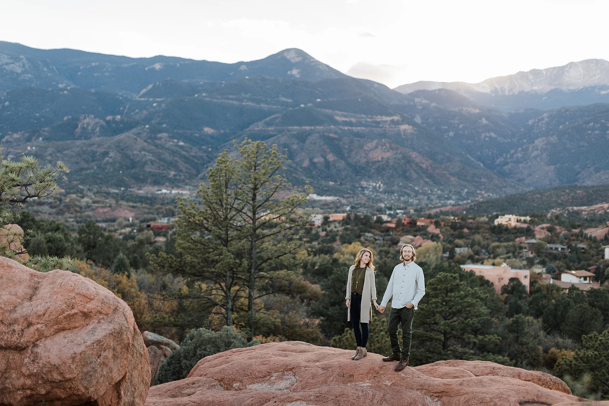Couple on engagement session in Garden of the Gods, Colorado, by Rockhill Studio, Traverse City Engagement and Wedding Photographer