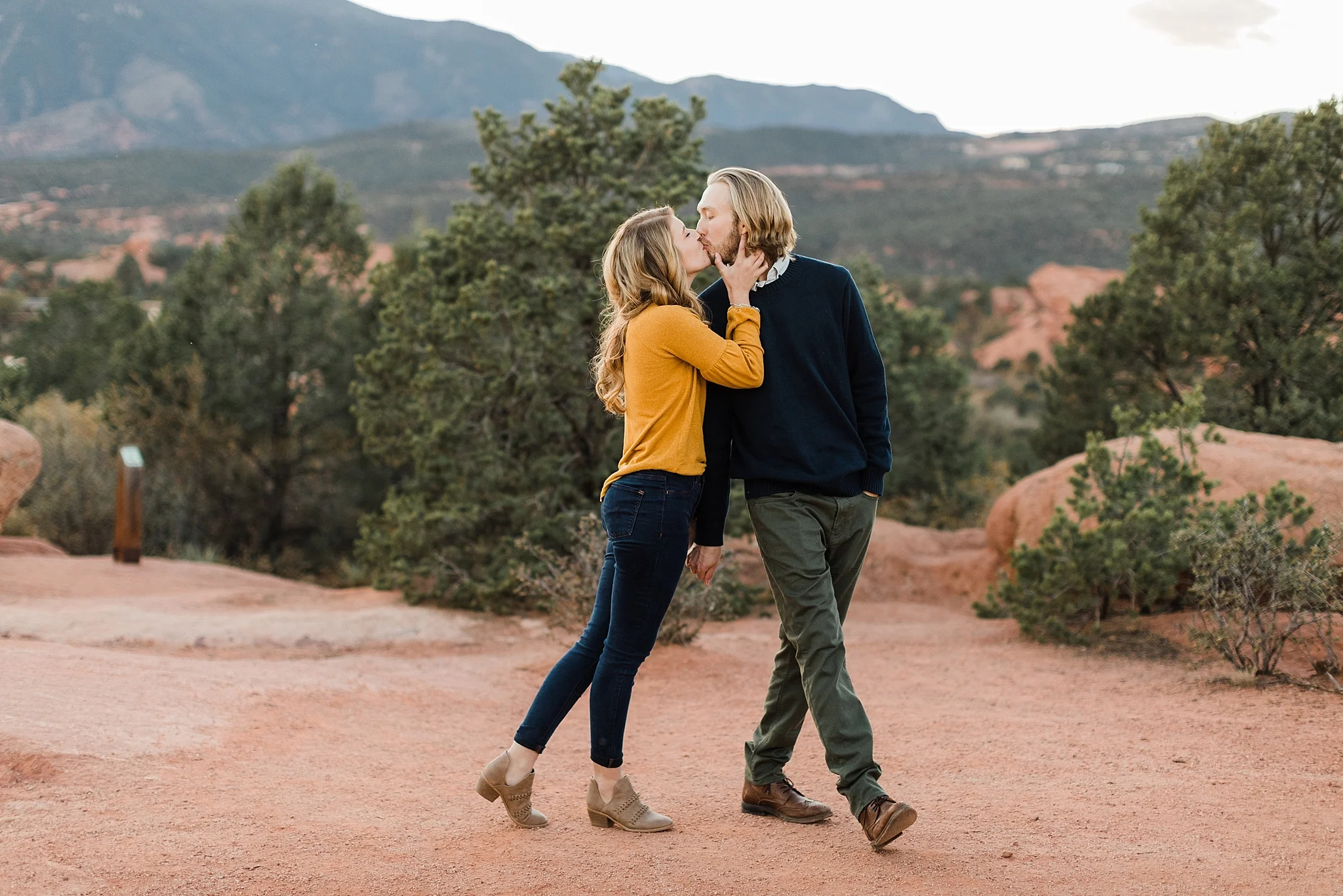 Couple on engagement session in Garden of the Gods, Colorado, by Rockhill Studio, Traverse City Engagement and Wedding Photographer