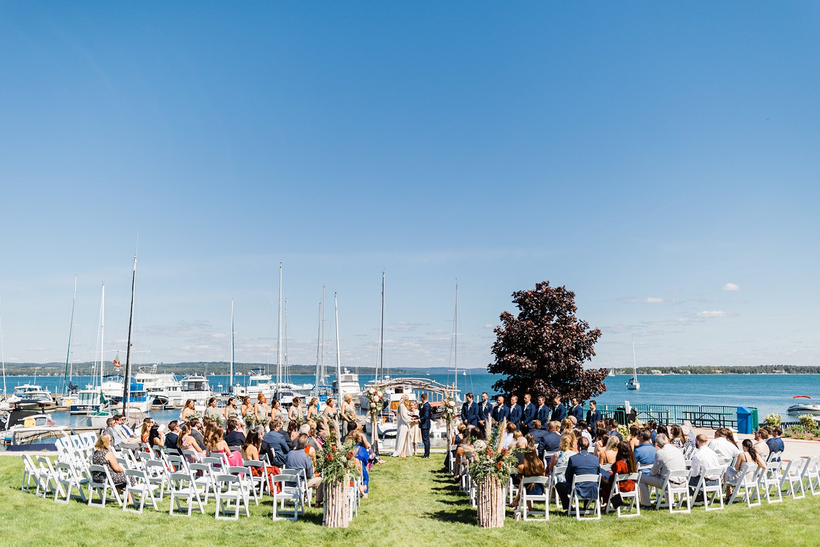 Traverse City Wedding Photographer Rockhill Studio Charlevoix Yacht Club wedding