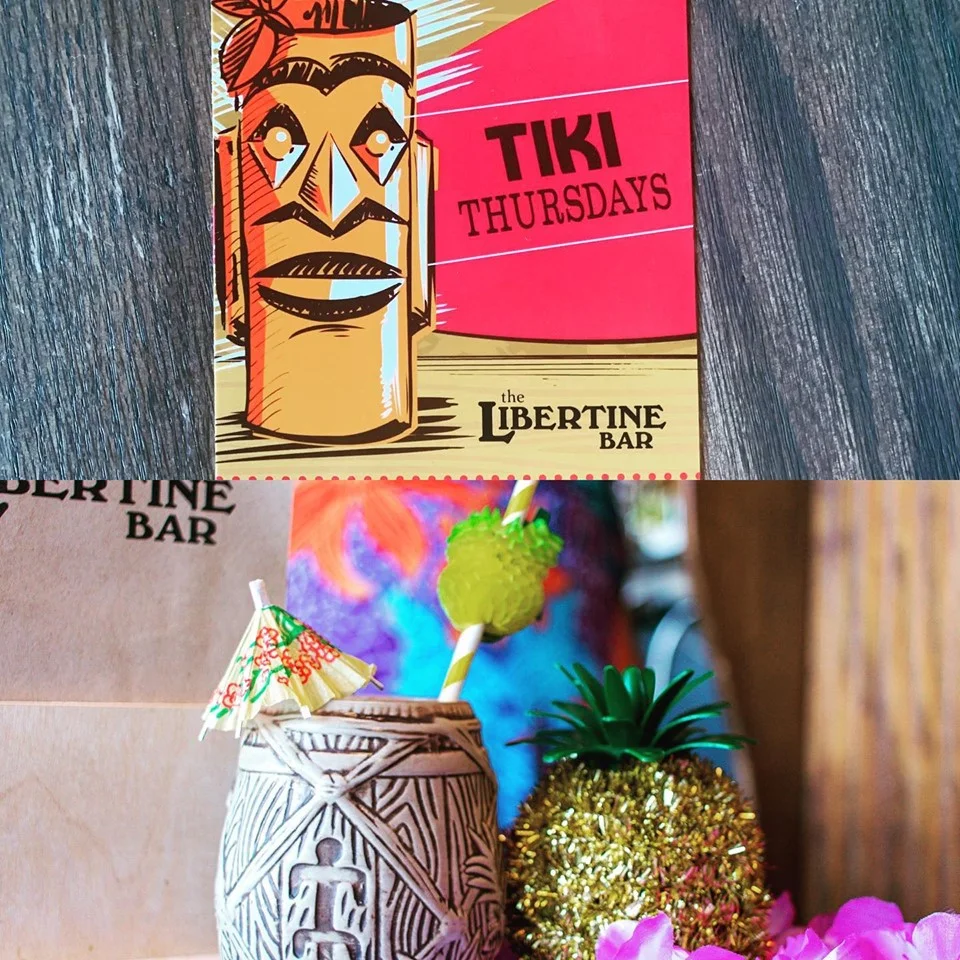 Every Thursday enjoy Tiki cocktails including the famous Scorpion Bowl and fun Polynesian food specials.