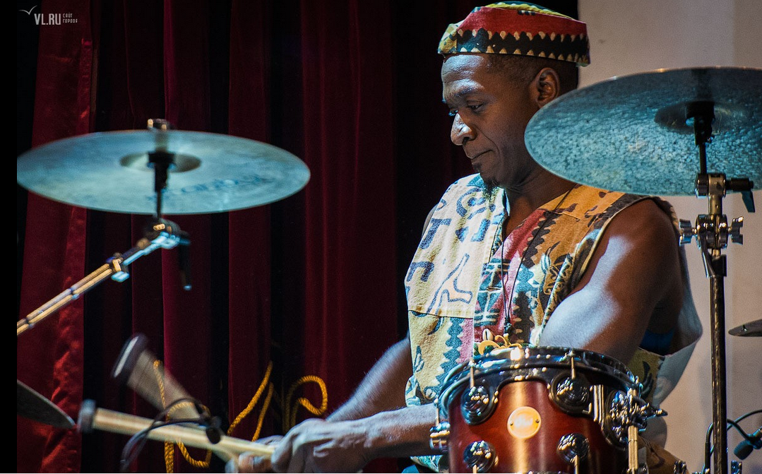 Marcus on drums Russia 2015