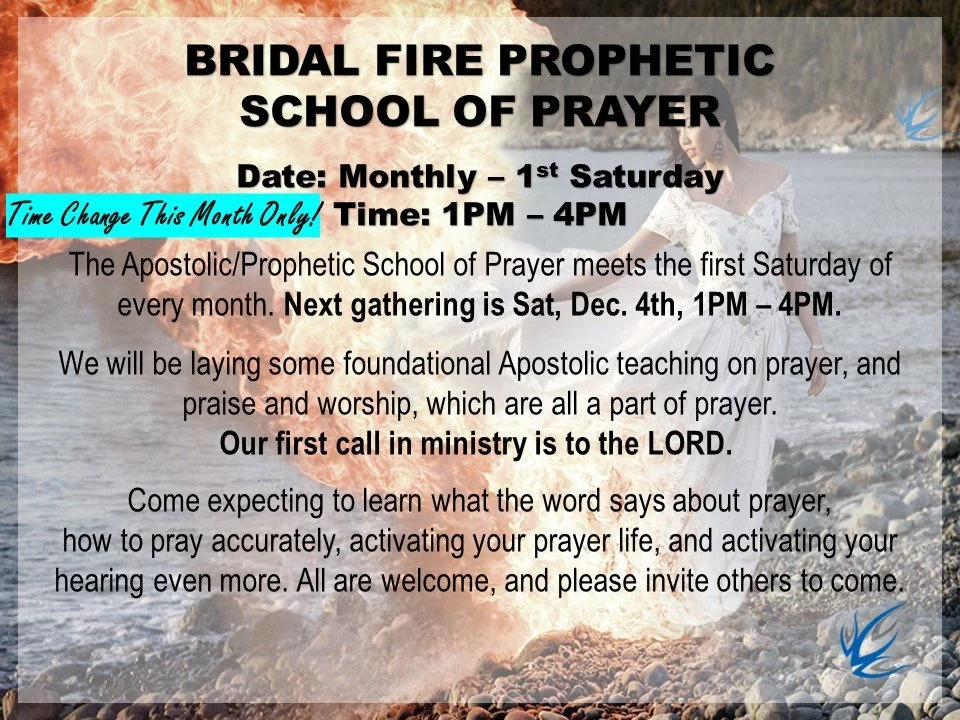 BRIDAL FIRE PROPHETIC SCHOOL OF PRAYER