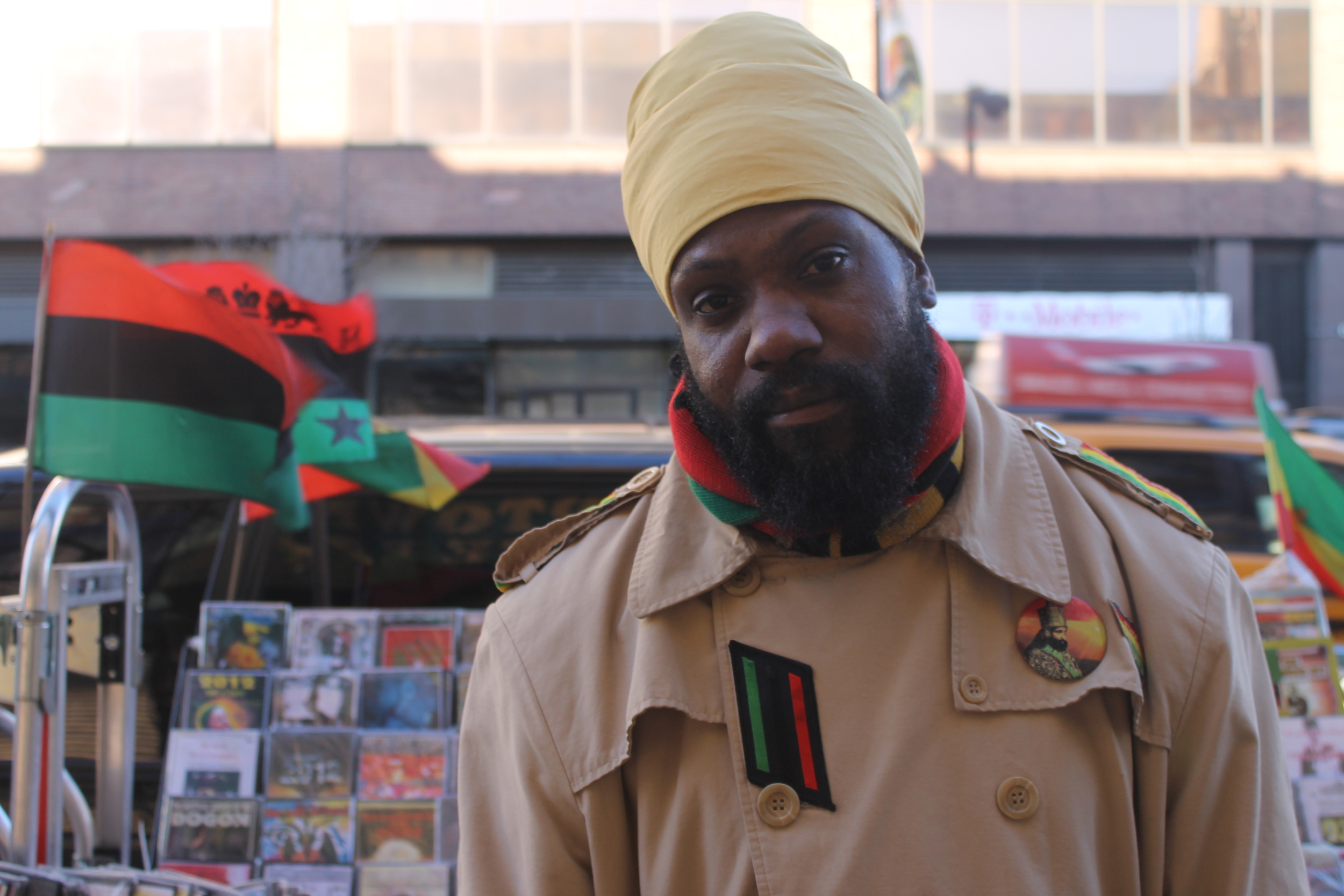 Countless vendors set up shop with their collection of music and books along the busy streets of Harlem.