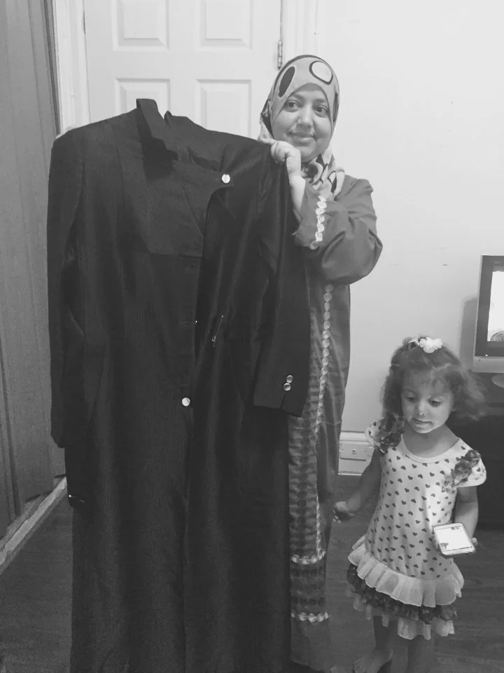 This black coat is the only article of clothing that survived the trip from Syria to the U.S. Purvi Thacker/ BuzzFeed News