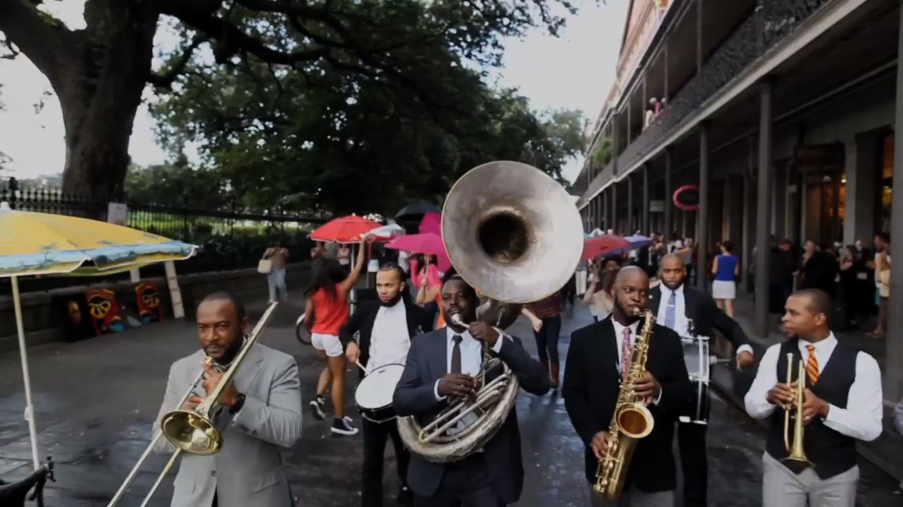A little rain didn't stop this amazing second line...