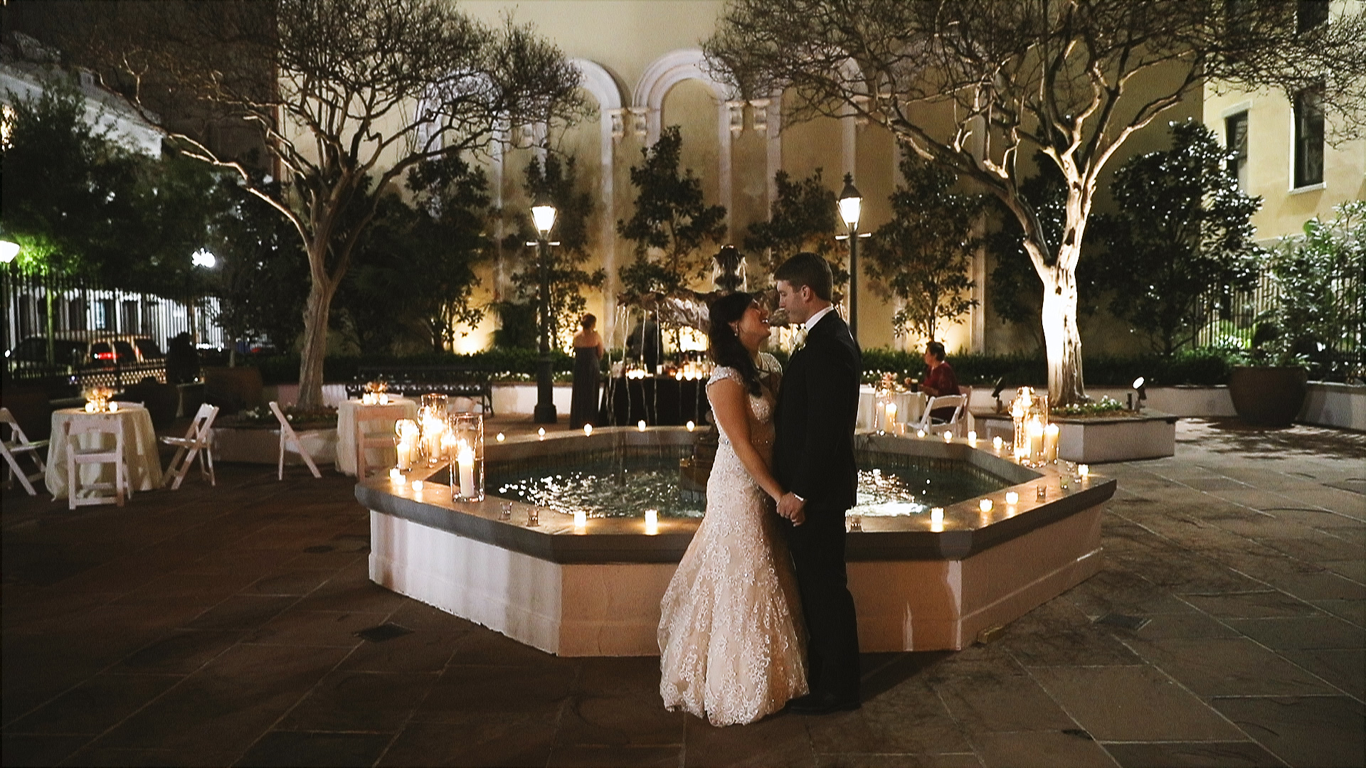Gabby and Patrick_Board of New Orleans fountain wedding