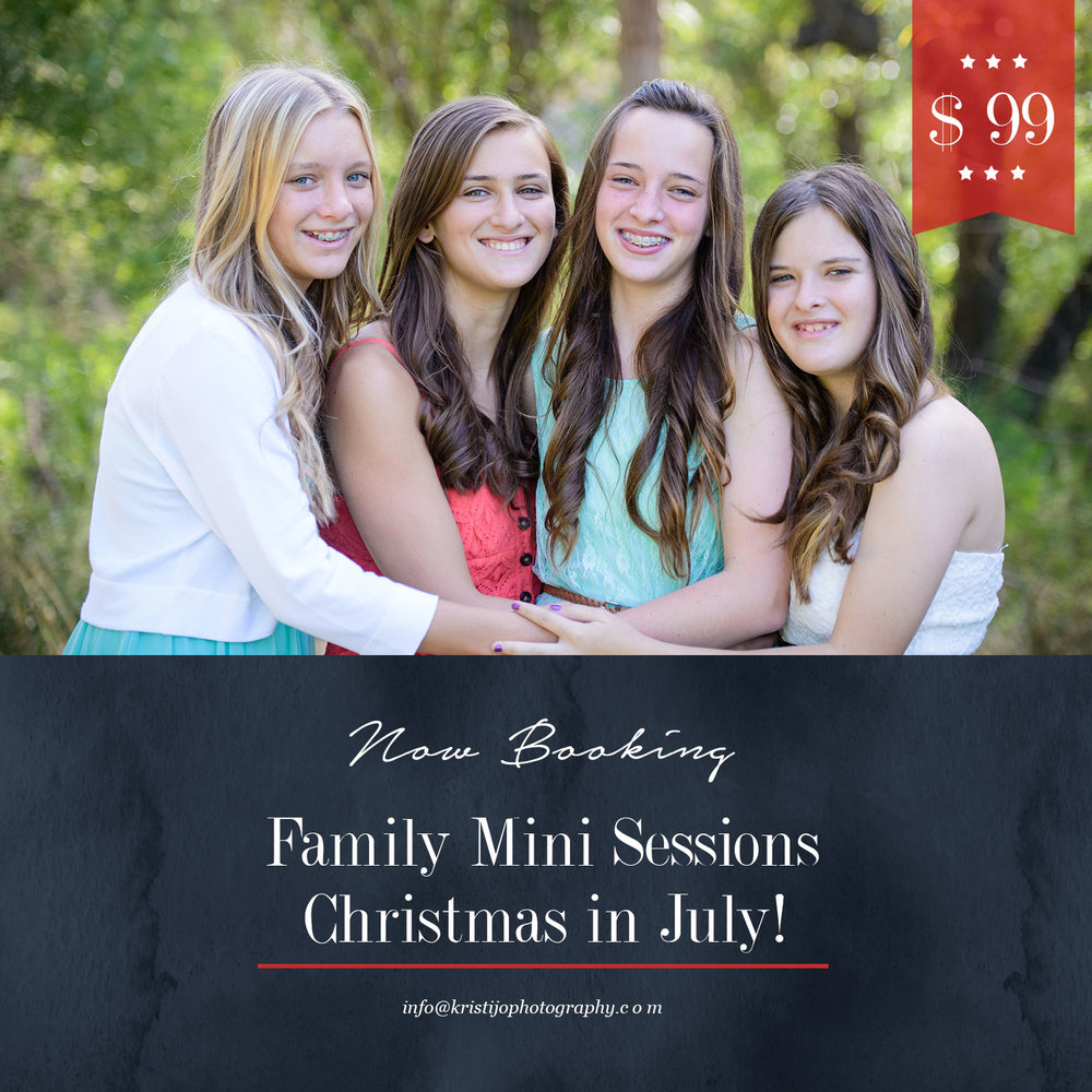 3RD Annual Christmas in July Family Sessions