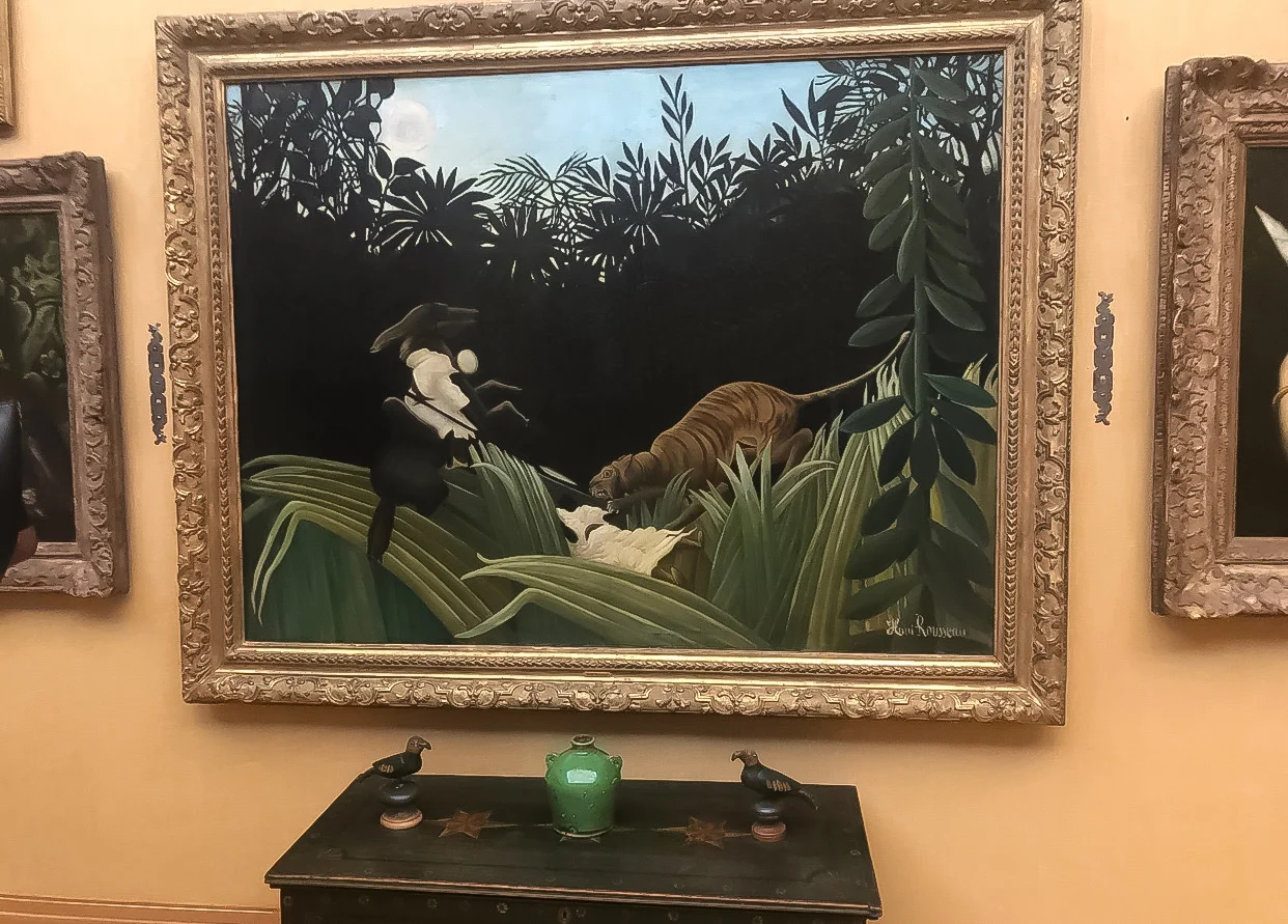 This painting by Henri Rousseau is one of my favorites. The size along with the velvet like texture is really a treat for the eyes. What also makes this a favorite is Rousseau’s story. Not a trained artist, Rousseau was all but completely ignored. H…