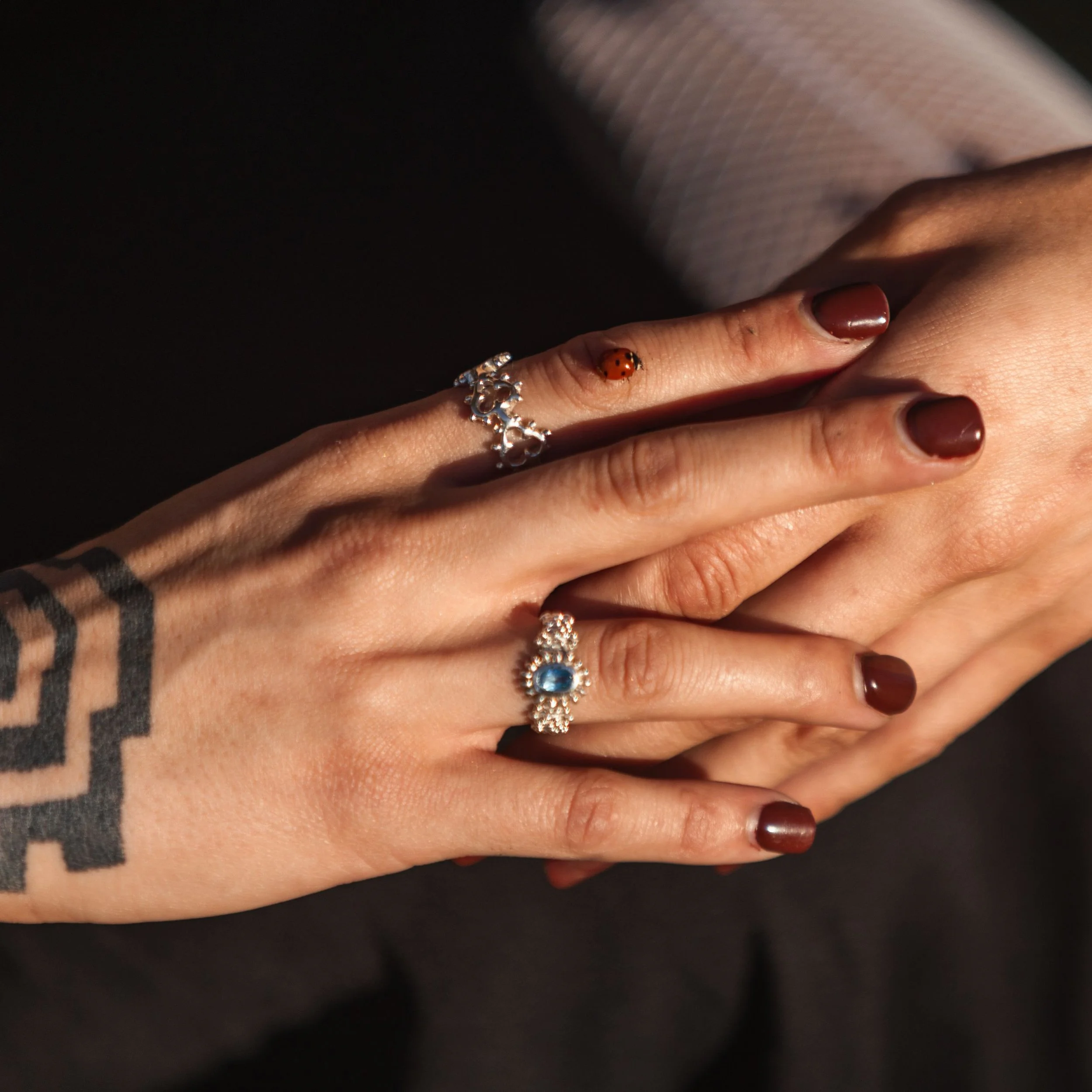 AVETA STUDIO - Siren's Tears Blue Topaz Ring, Silver