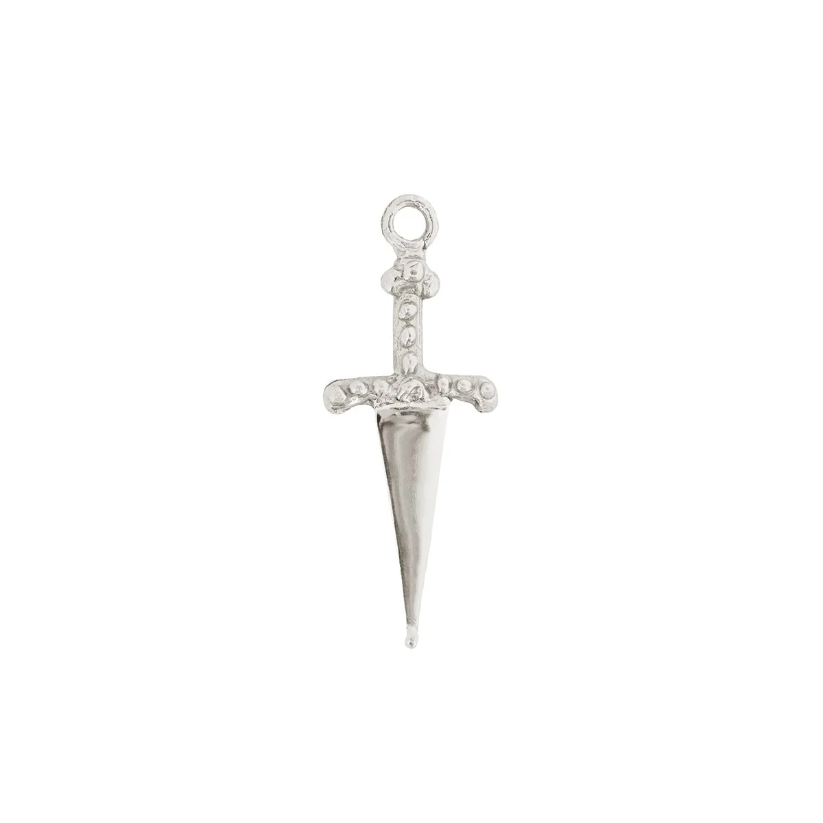 Dagger Charm, Silver