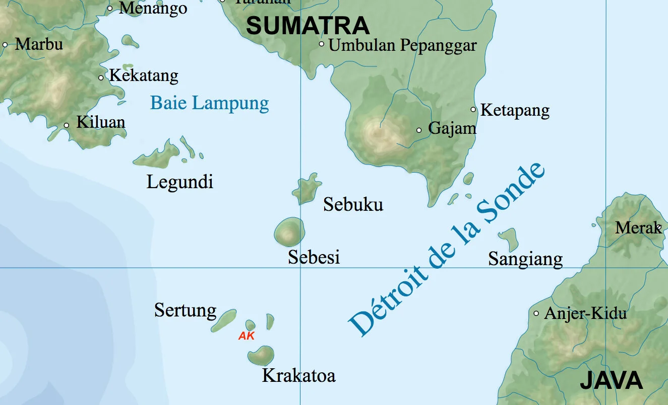 Carte du détroit de la Sonde