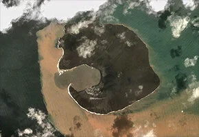 L’Anak Krakatau janvier 2019 (image satellite)