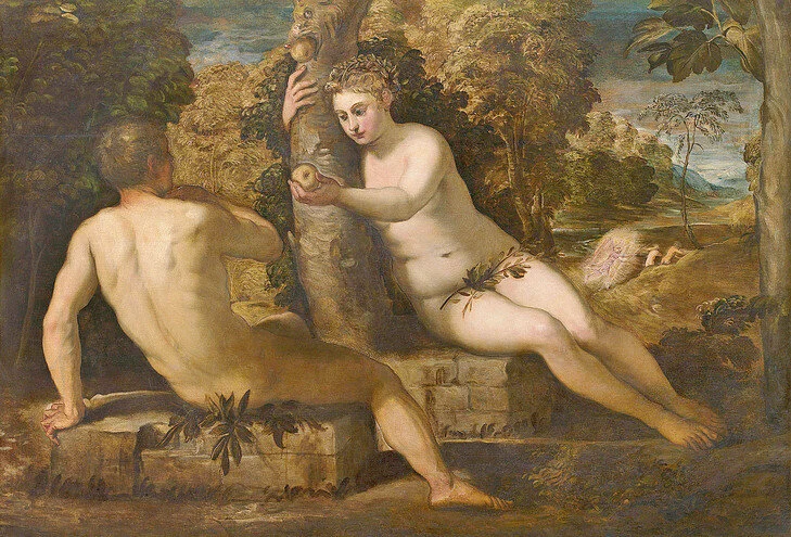 Tintoret , Le péché originel (1551-52, 150 x 220 – Galerie de l’Académie, Venise)