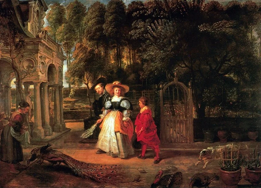  P.P RUBENS – Rubens dans son jardin avec Hélène Fourment (1631) 