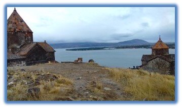    Presqu'île du lac Sewan, Arménie, en bordure du Nagorno-Karabah   