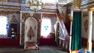    Mosquée en bois peint de Nigazouli, Haute Adjarie géorgienne   