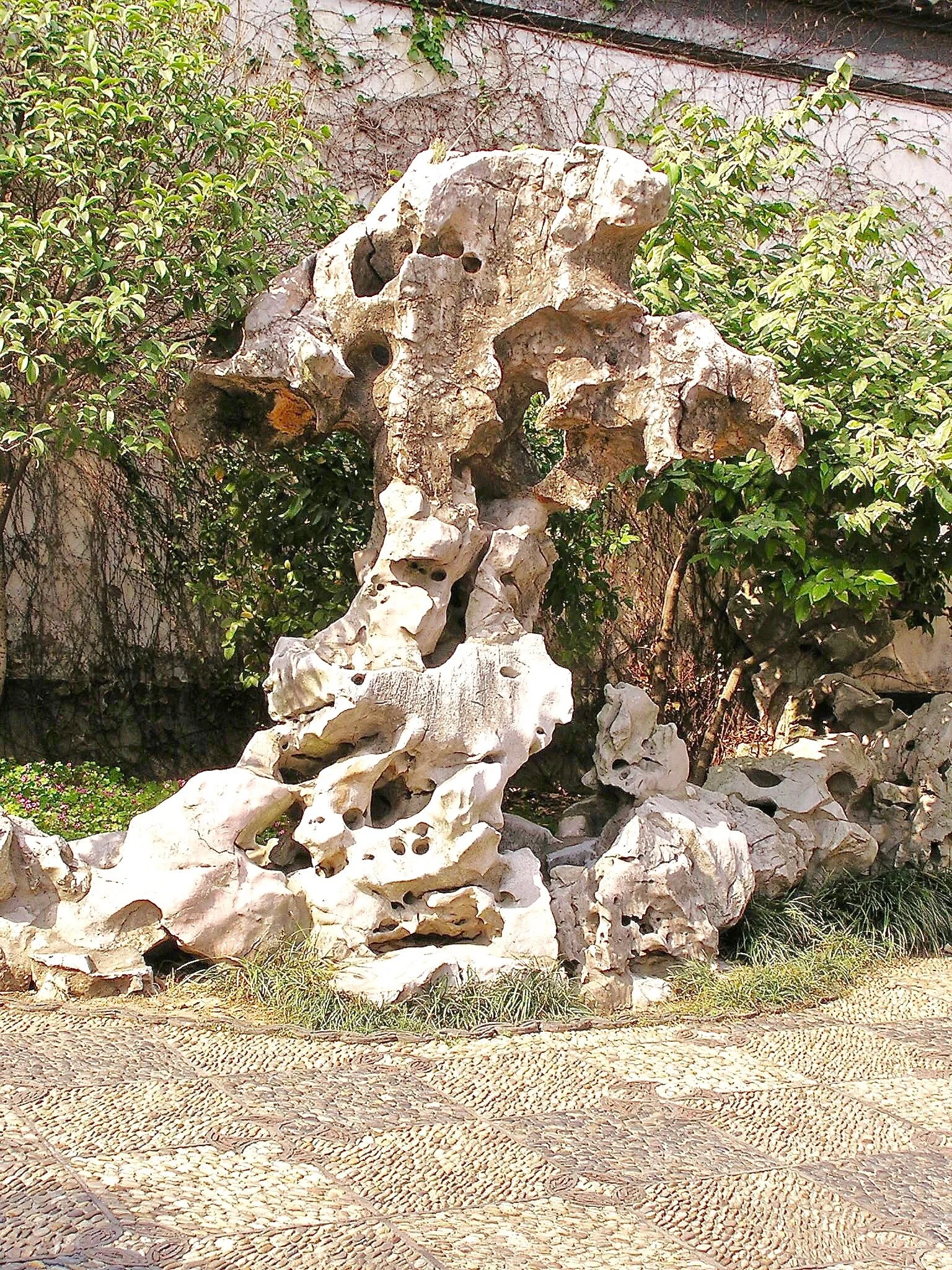 Rocher érodé du lac Tai, jardin Tuisi à Tongli (Chine)