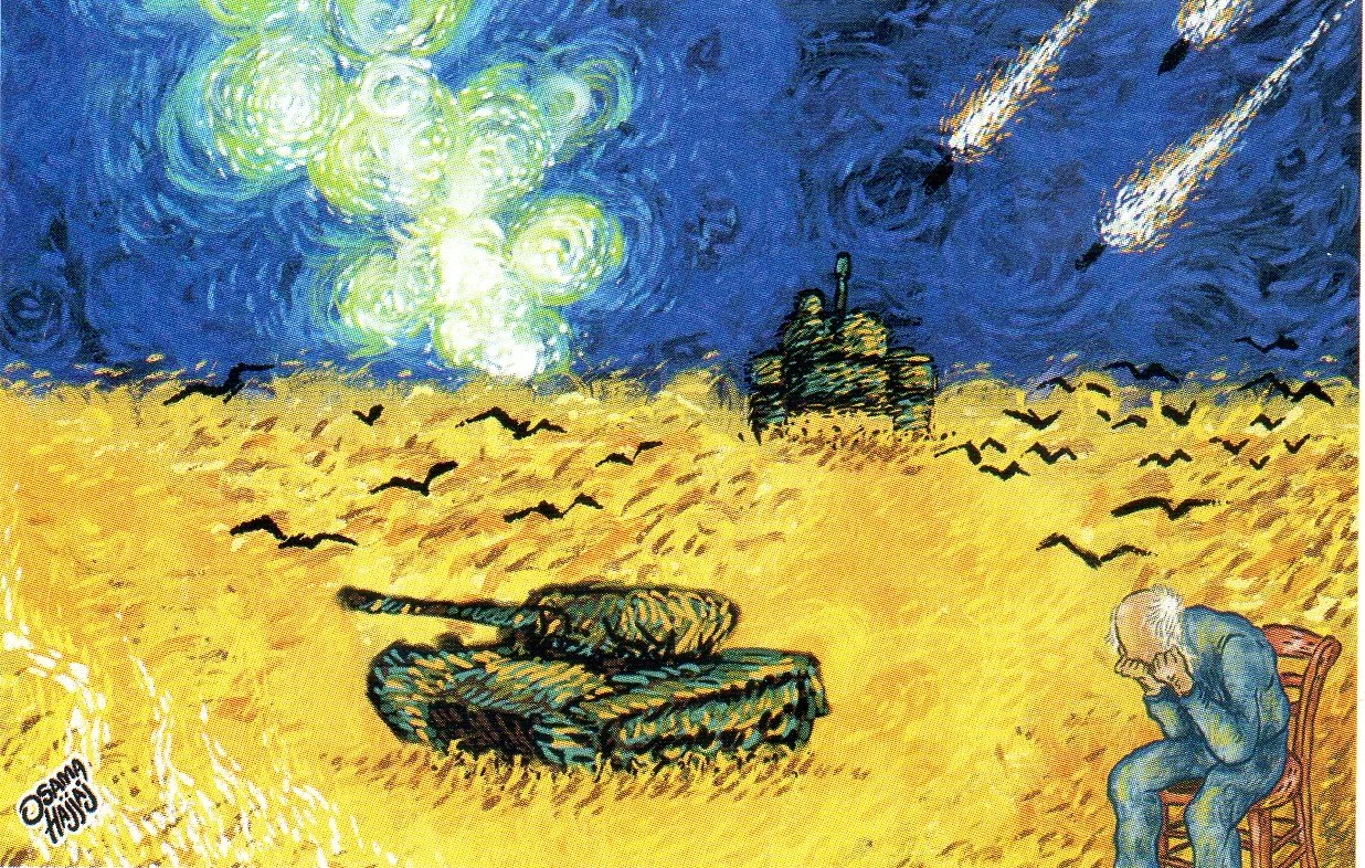 L’Ukraine façon Van Gogh, rectifié Poutine.