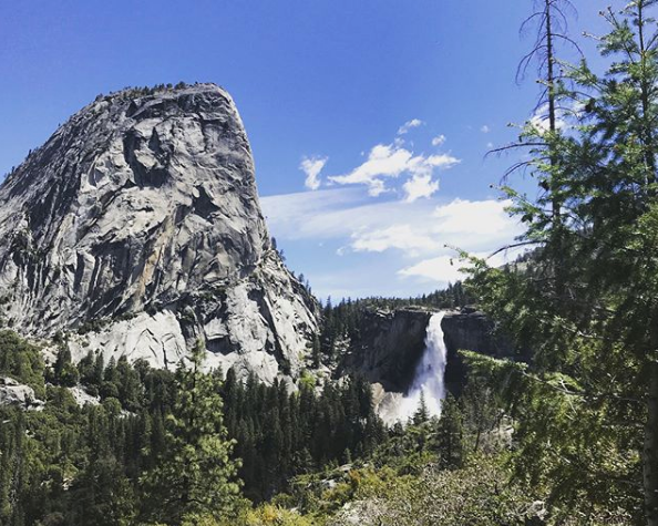 Photo from the giftUP team hiking the Vernal Falls Trail in Yosemite Valley 