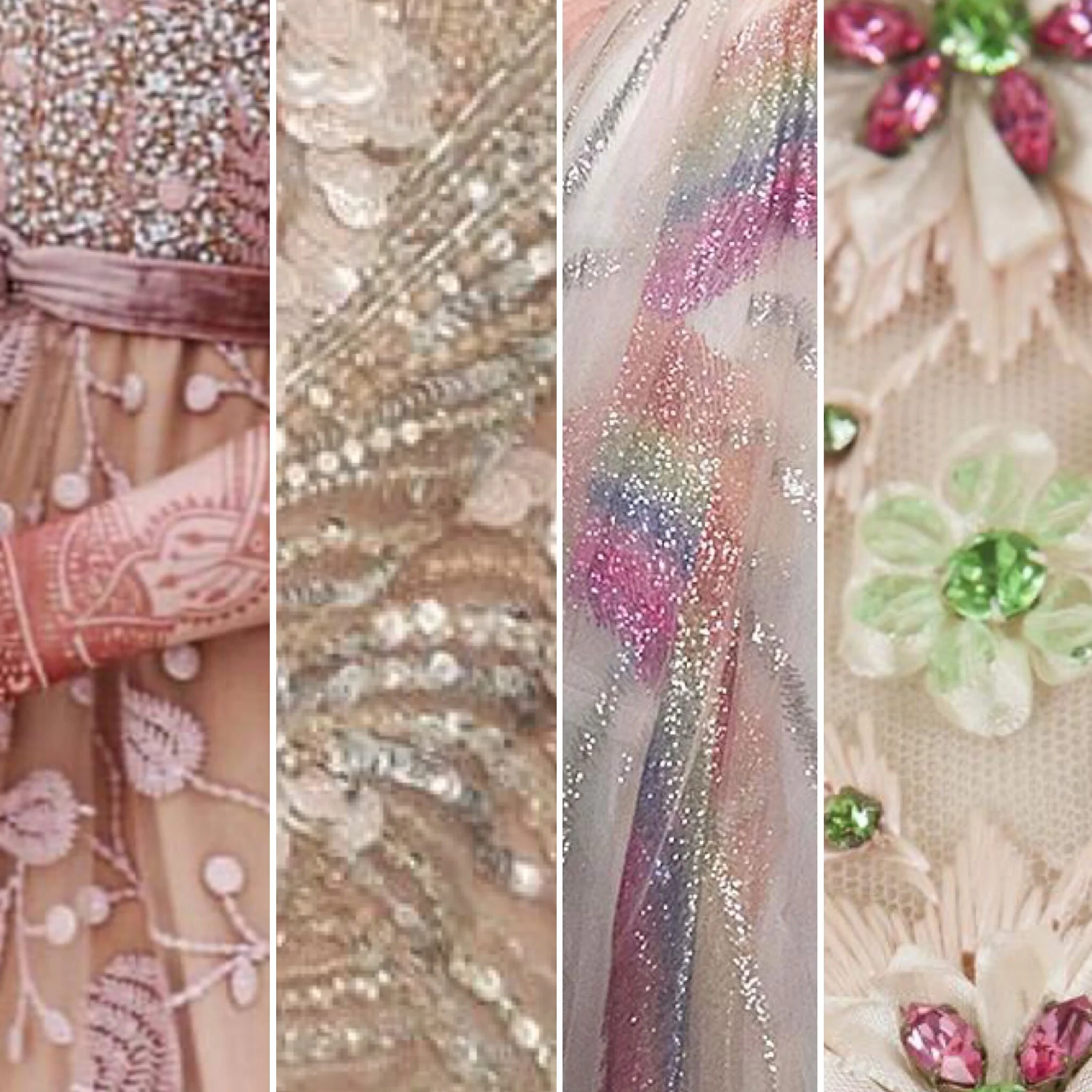 Pinks, green and Metallica, I'm so obsessed with these divine fabrics used by Valentino and Dior. 