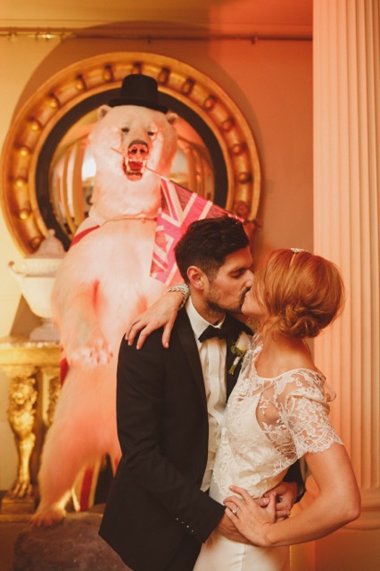 Beautiful Halfpenny London bride Katie wears the Annabel French lace tee.jpeg