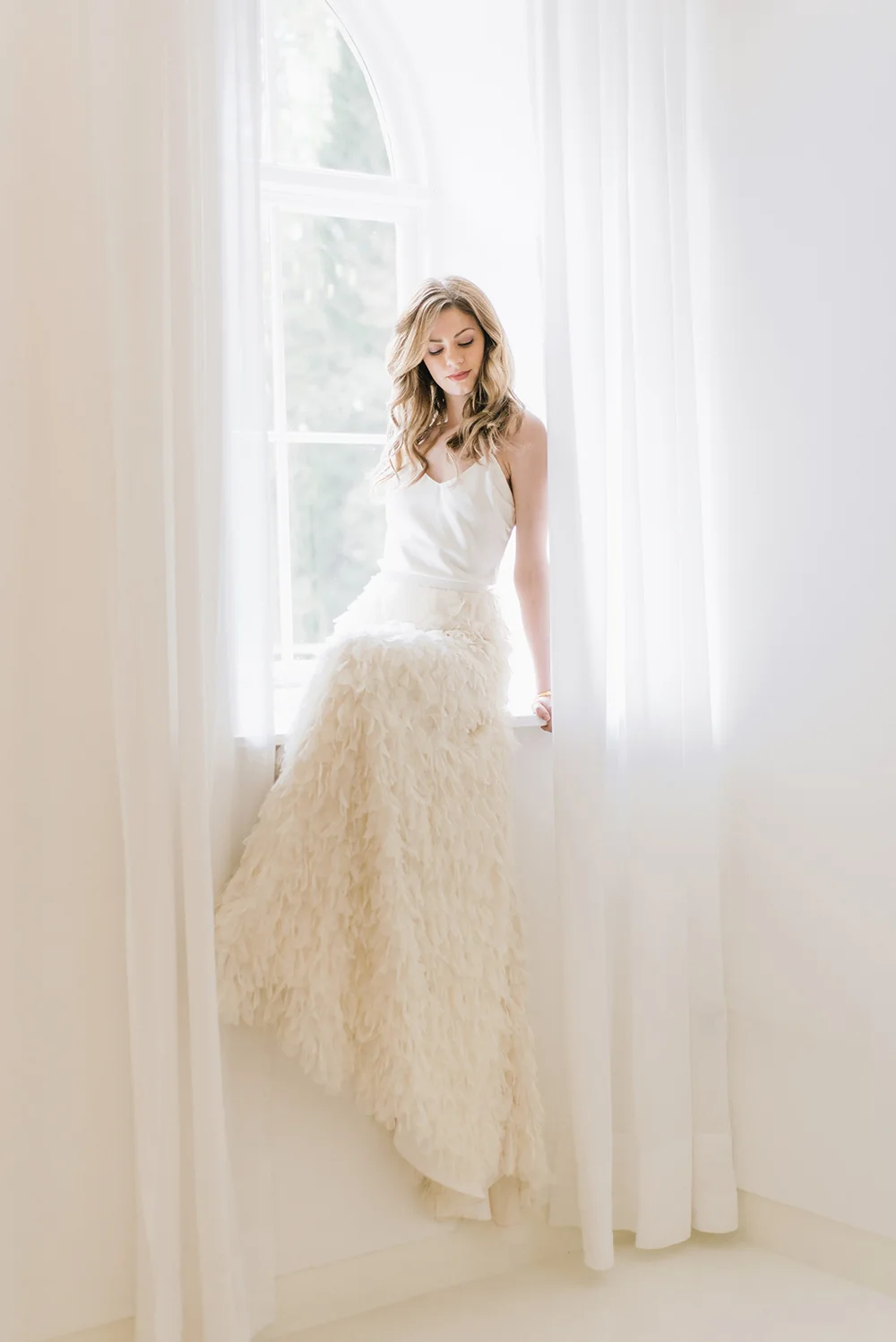 Halfpenny London wedding dress as seen on Rock My Wedding. Image by Georgina Harrison