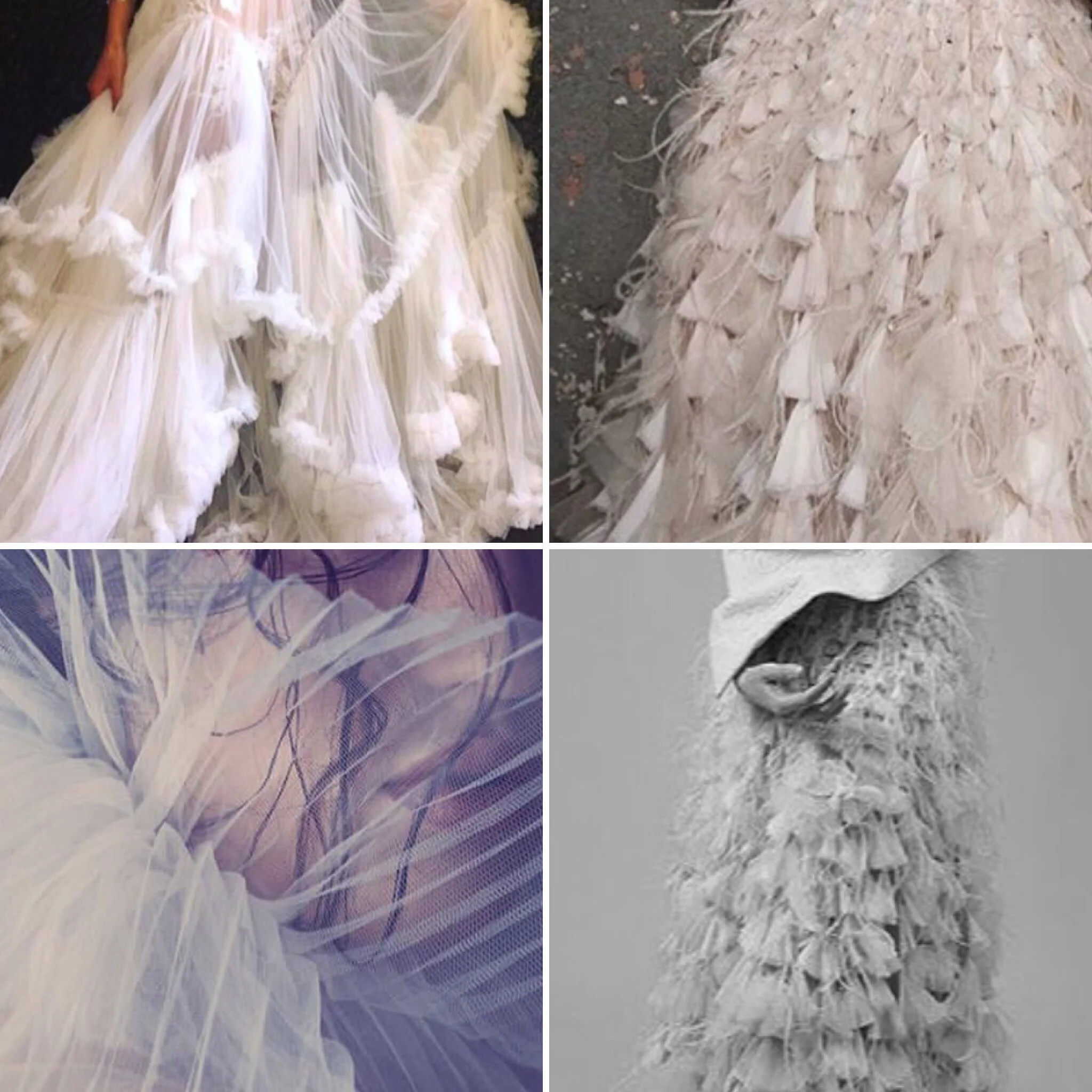Tassels, feather, fringing, pleats....