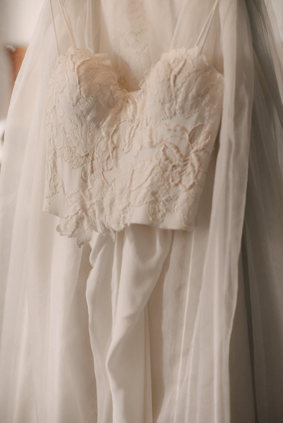 Beautiful bride Fran wears a wedding dress by Halfpenny London