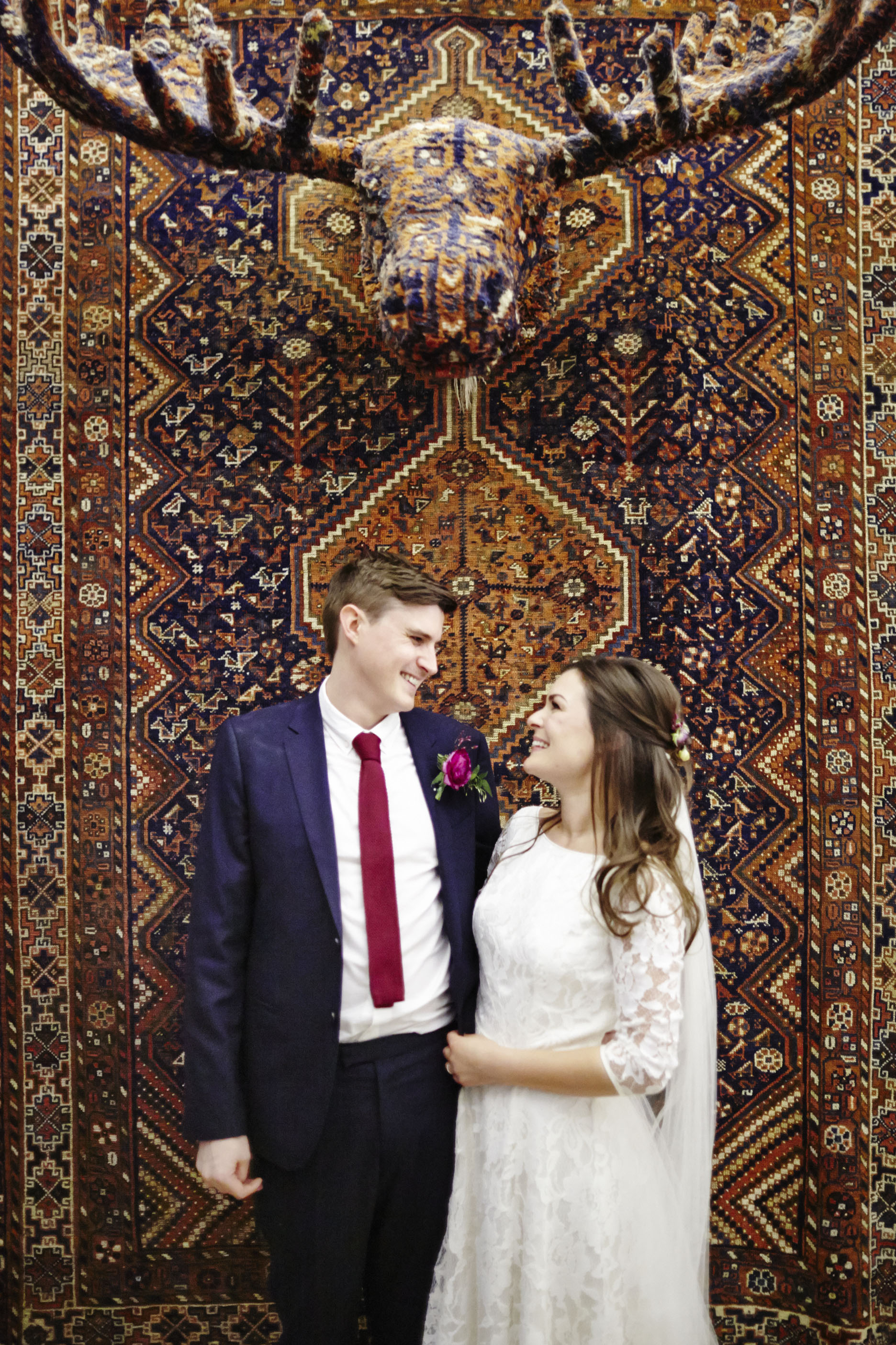Beautiful bride Lizzy wears a wedding dress by Halfpenny London